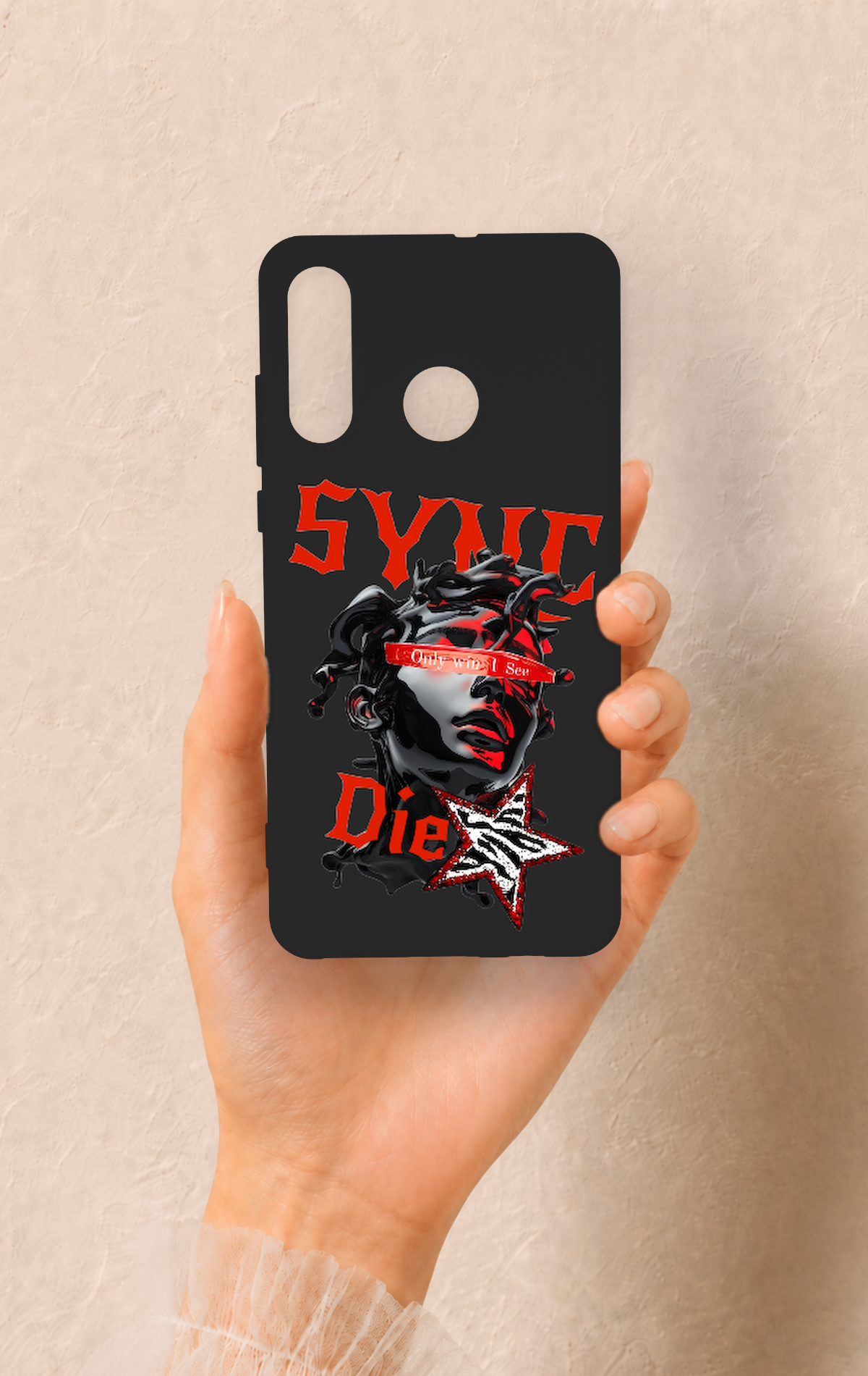 Huawei P30 Lite Uyumlu Sync Die Desenli Silikon Kılıf
