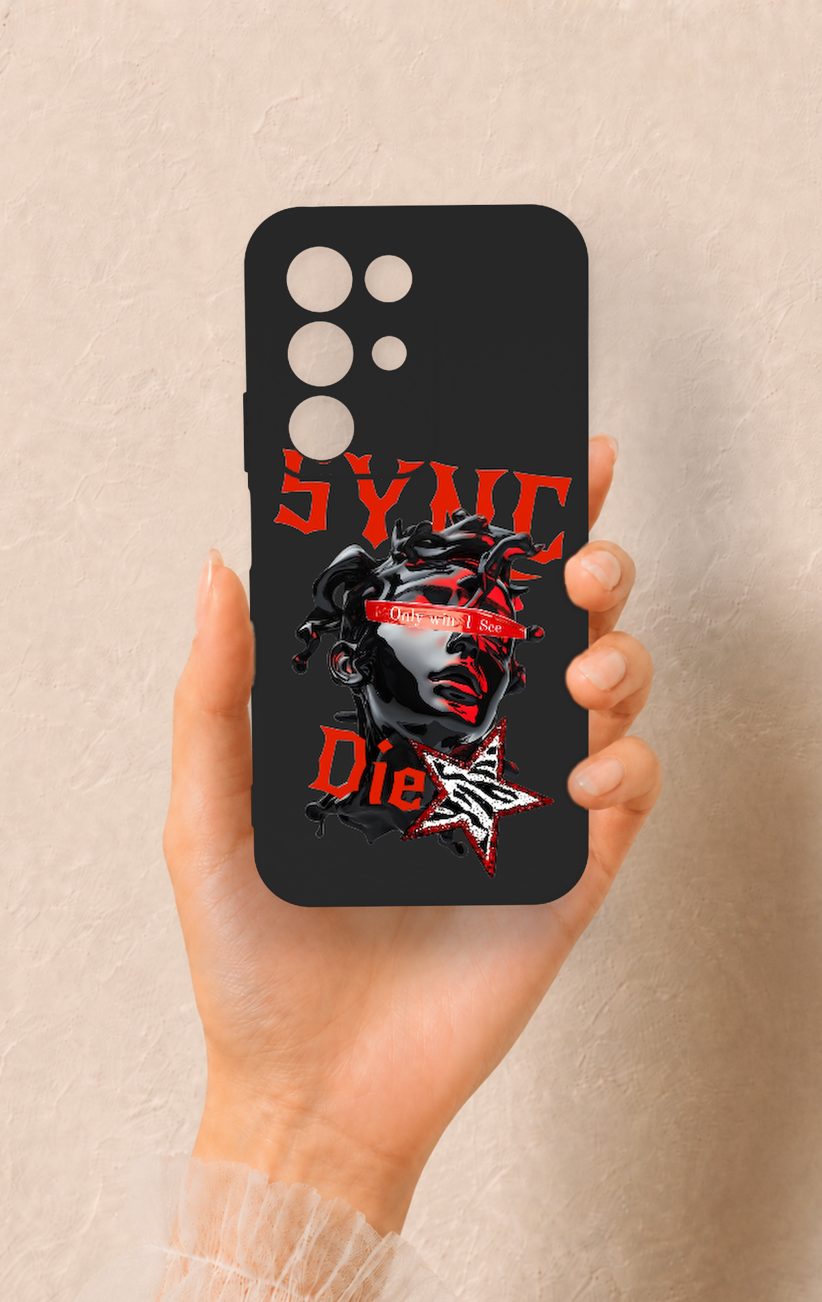 Realme C85 5G Uyumlu Sync Die Desenli Silikon Kılıf