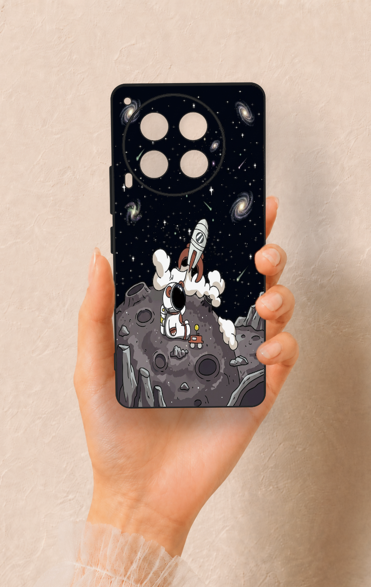 Tecno Camon 30 Uyumlu Uzay Astronot Desenli Silikon Kılıf