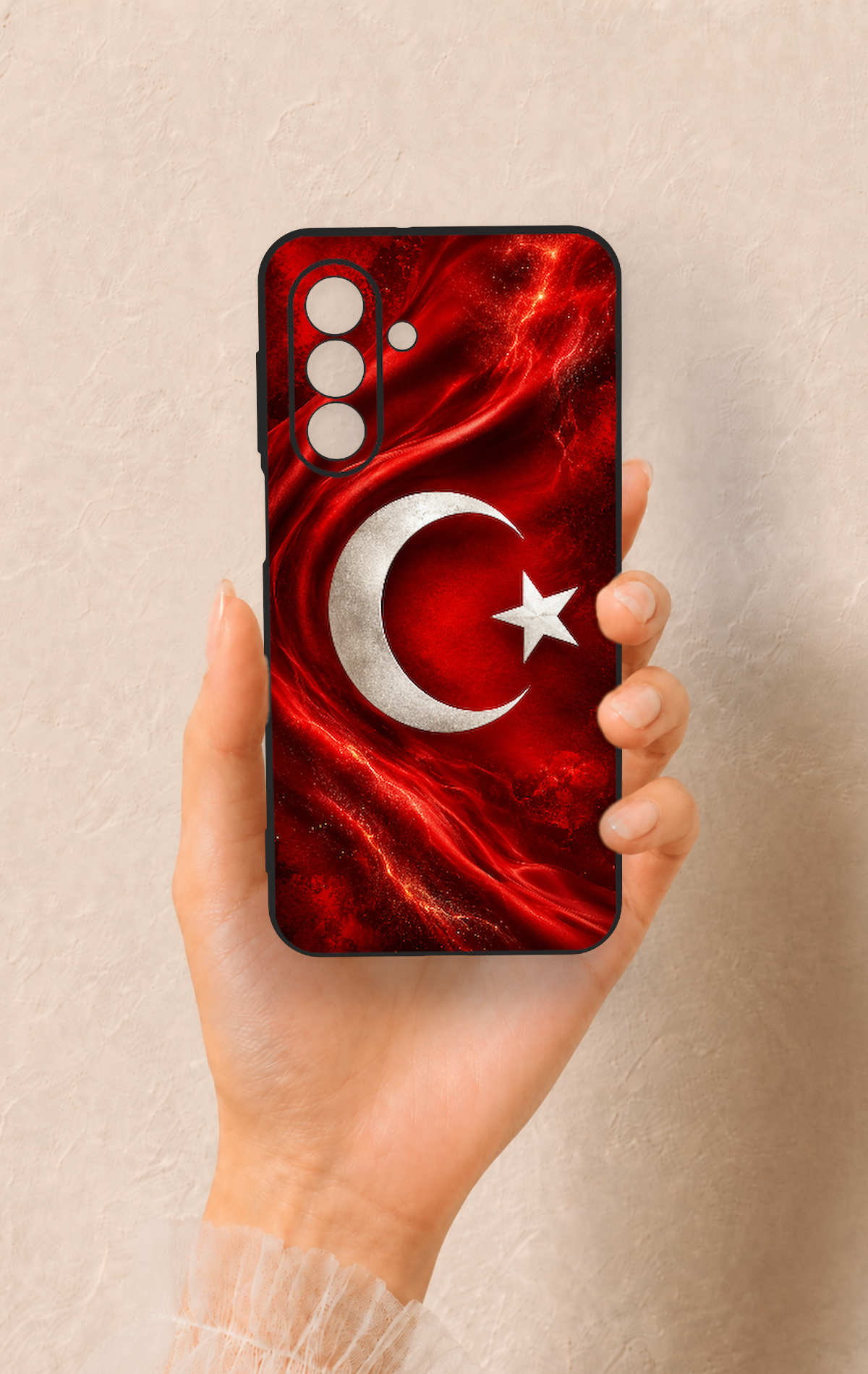 Samsung A17 Uyumlu Türk Bayrağı Desenli Silikon Kılıf