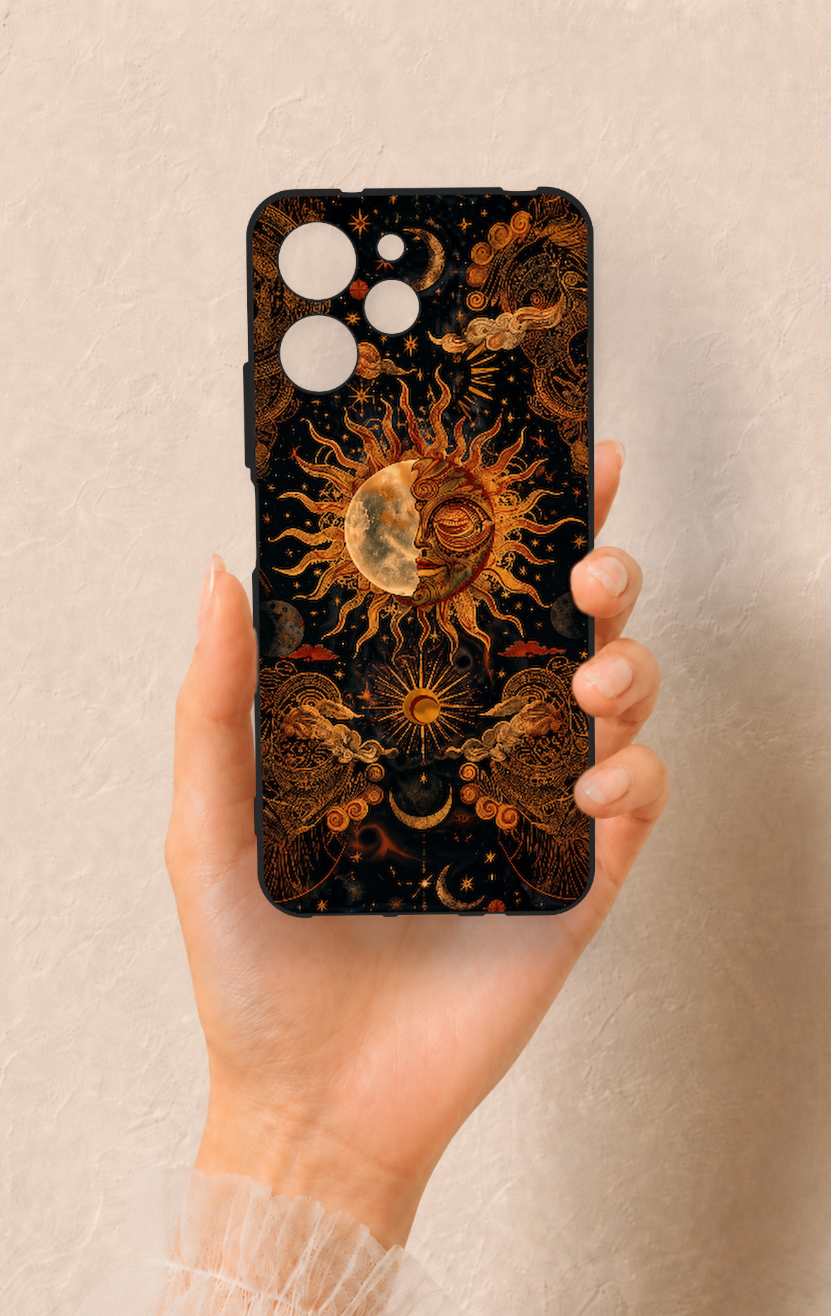 Redmi 12 Uyumlu Mistik Güneş Desenli Silikon Kılıf