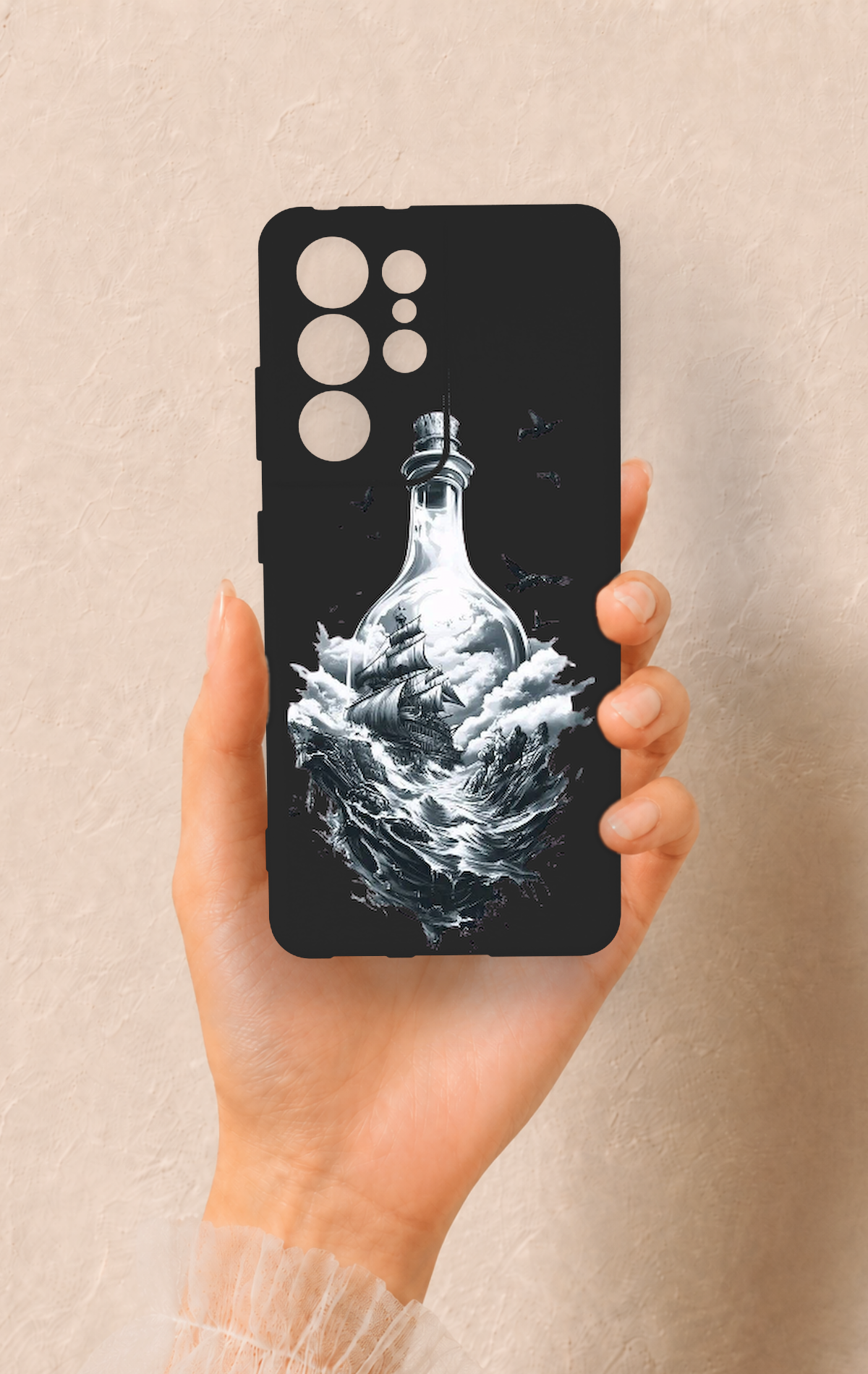 Samsung S21 Ultra Uyumlu Secret Sea Desenli Silikon Kılıf