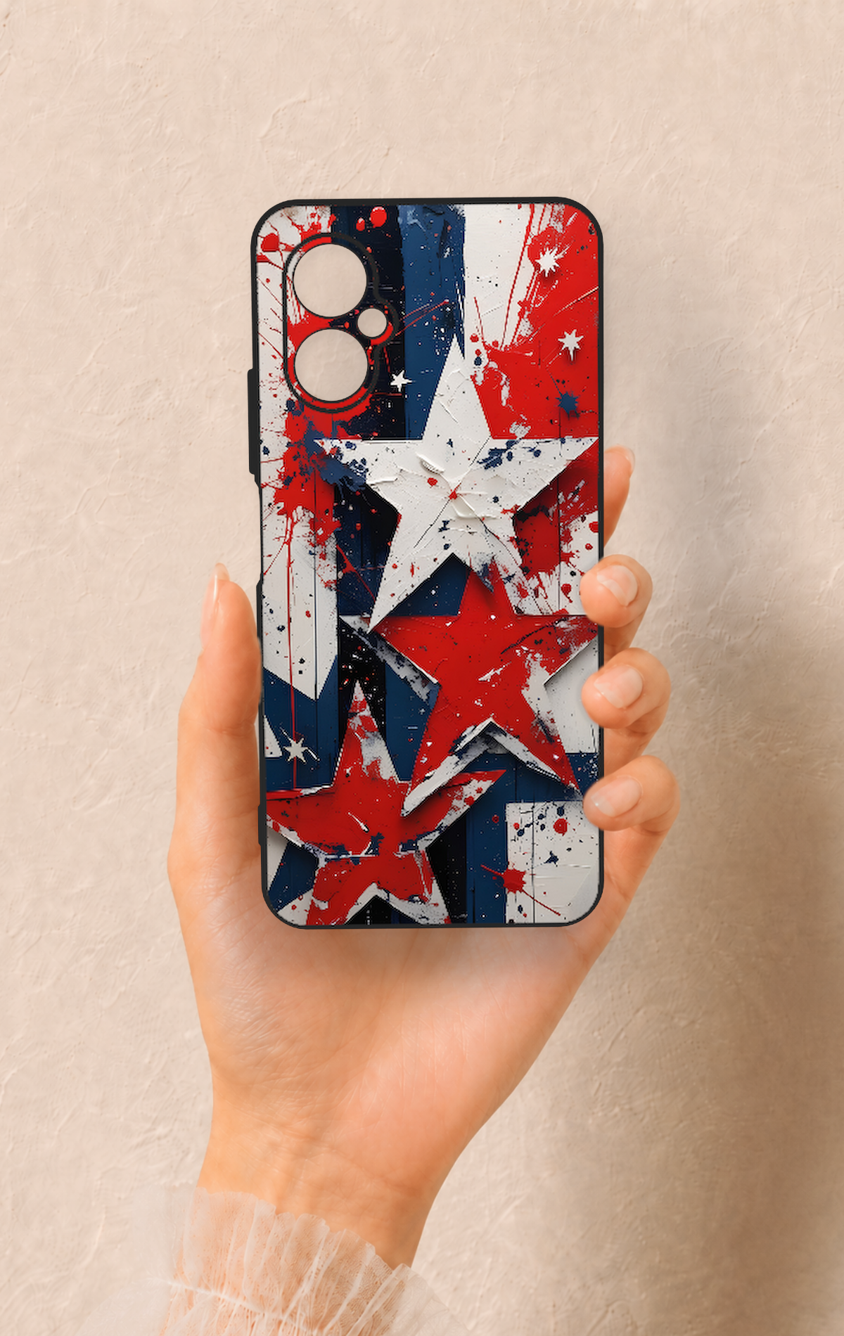 Omix X3 Uyumlu Star Flag Desenli Silikon Kılıf
