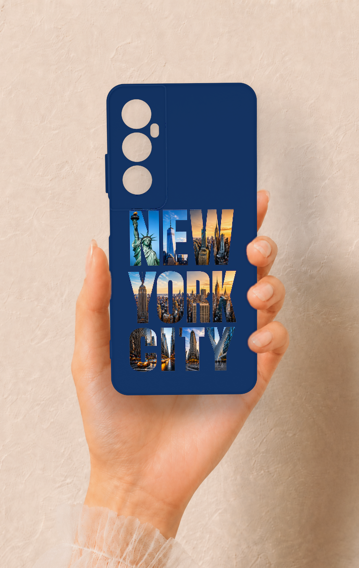Realme C65 Uyumlu New York City Desenli Silikon Kılıf