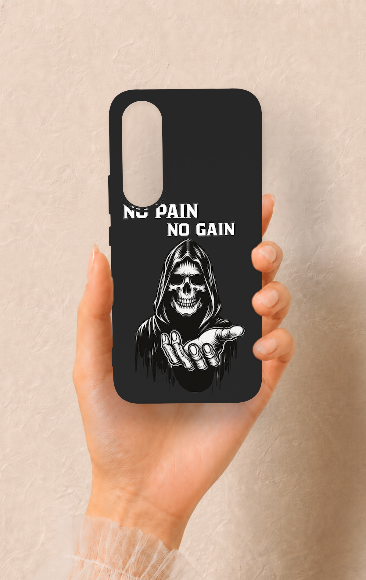 Vivo V70 FE 5G Uyumlu No Pain No Gain Desenli Silikon Kılıf