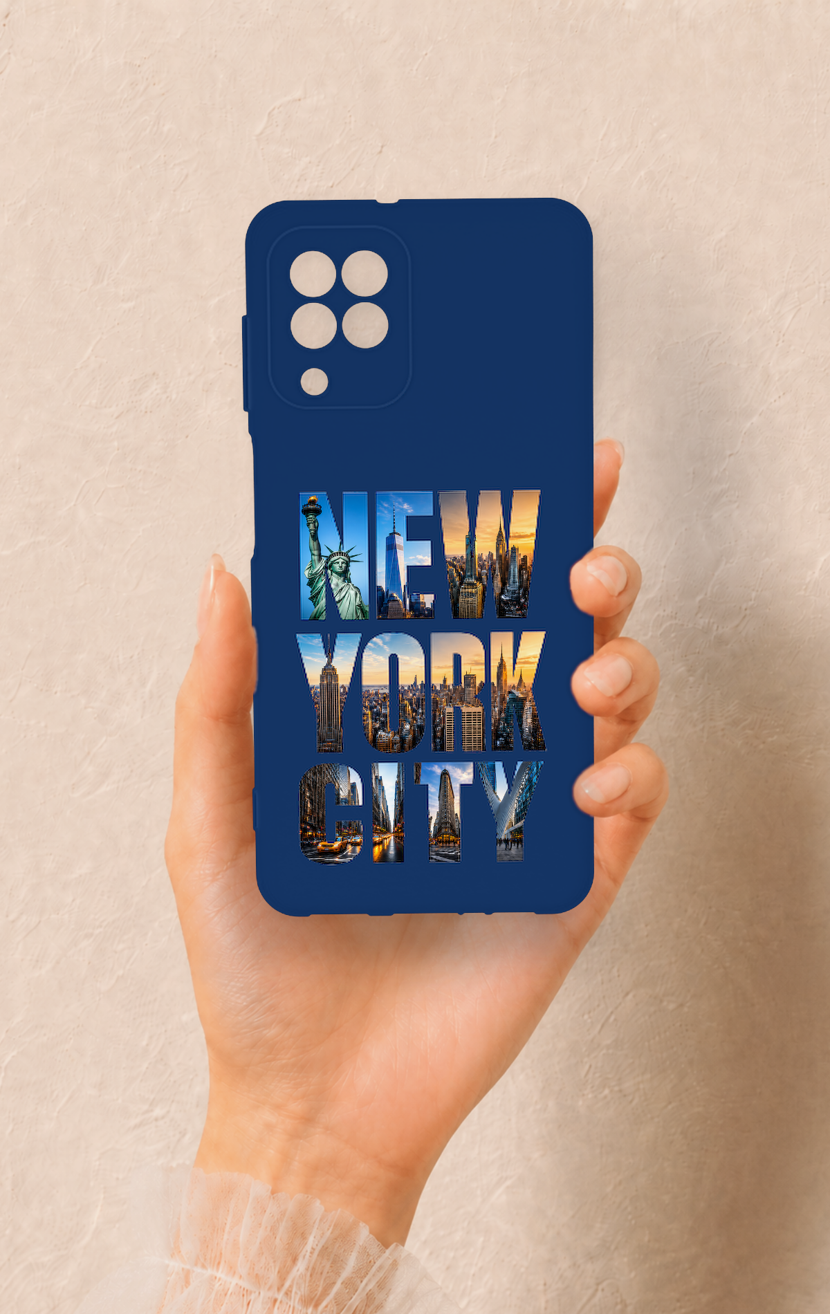 Samsung A22 Uyumlu New York City Desenli Silikon Kılıf