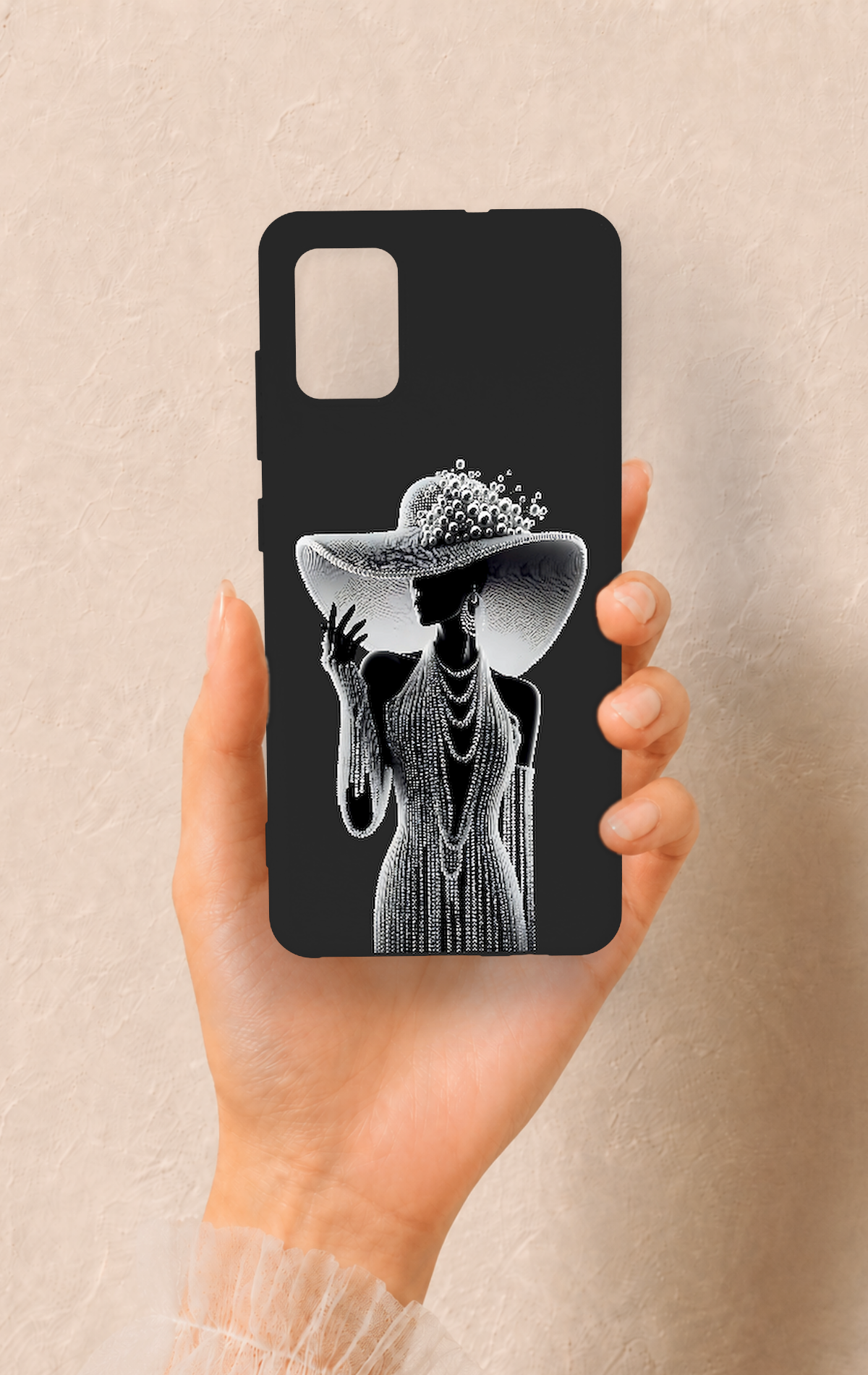 Saamsung A51 Uyumlu Lady Desenli Silikon Kılıf