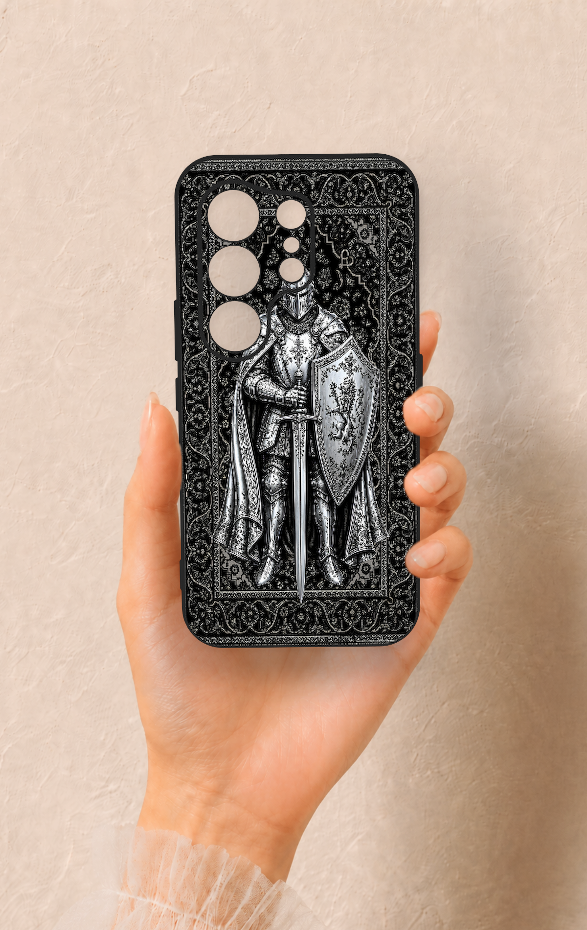 Tecno Camon 50 4G Uyumlu Şövalye Desenli Silikon Kılıf