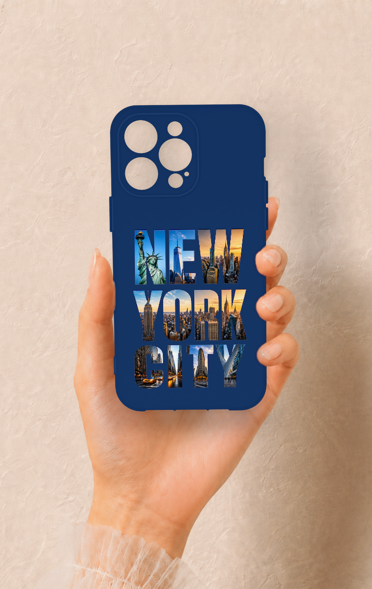 iPhone 13 Pro Max Uyumlu New York City Desenli Silikon Kılıf