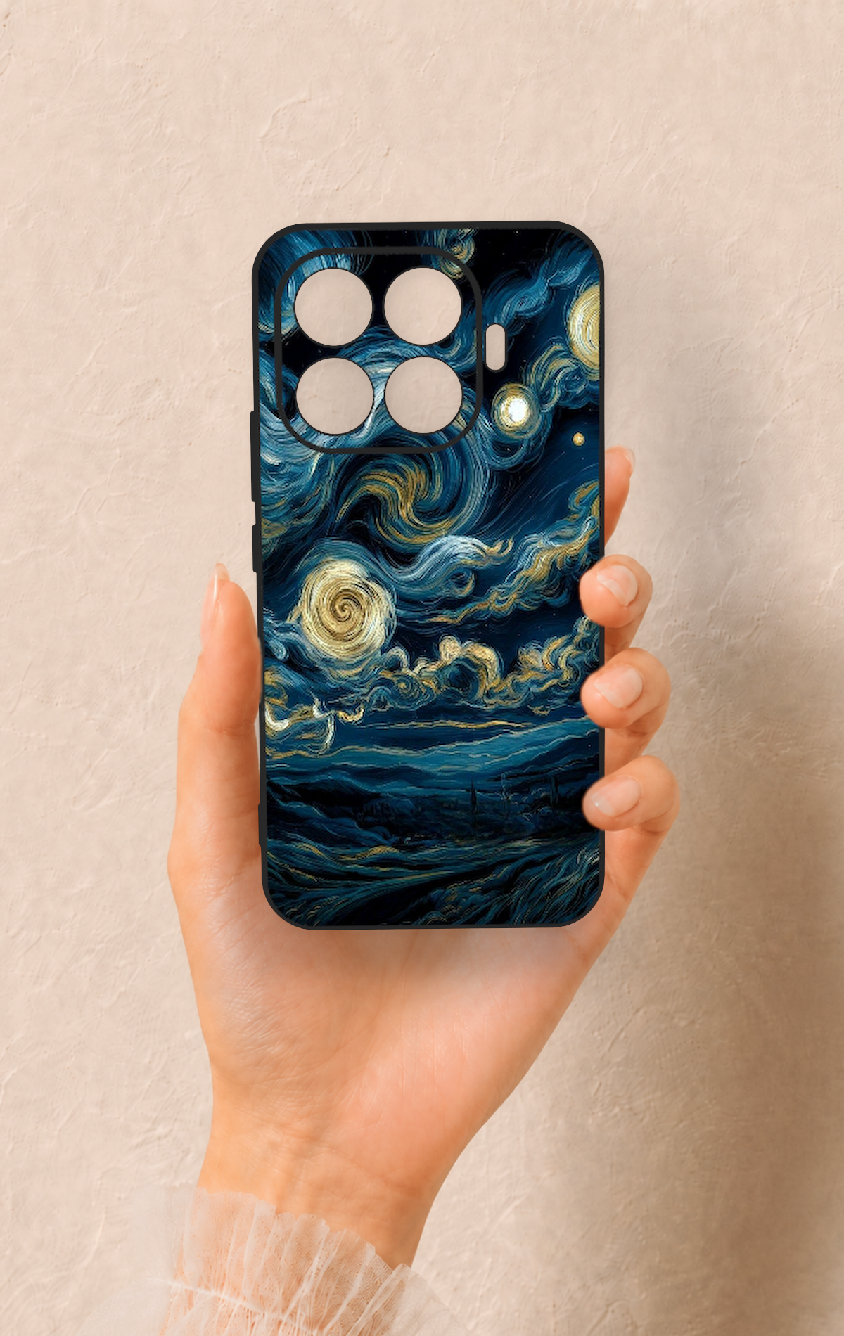 Mi 17T Pro 5G Uyumlu Yıldızlı Gece Desenli Silikon Kılıf