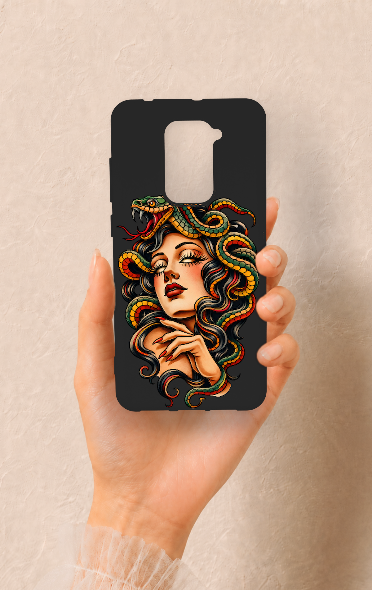 Redmi Note 9 Uyumlu Medusa Desenli Silikon Kılıf