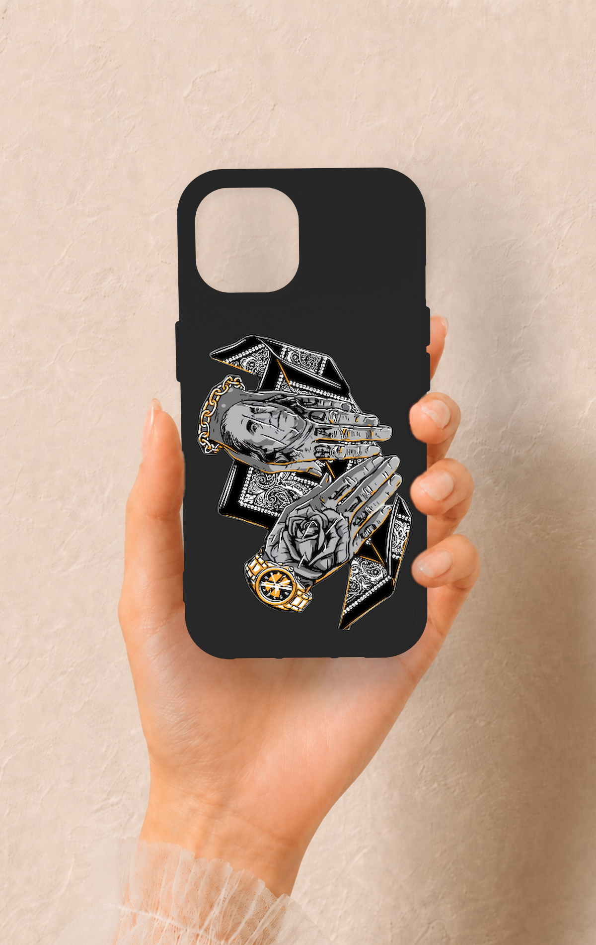 iPhone 15 Uyumlu Self Made Desenli Silikon Kılıf