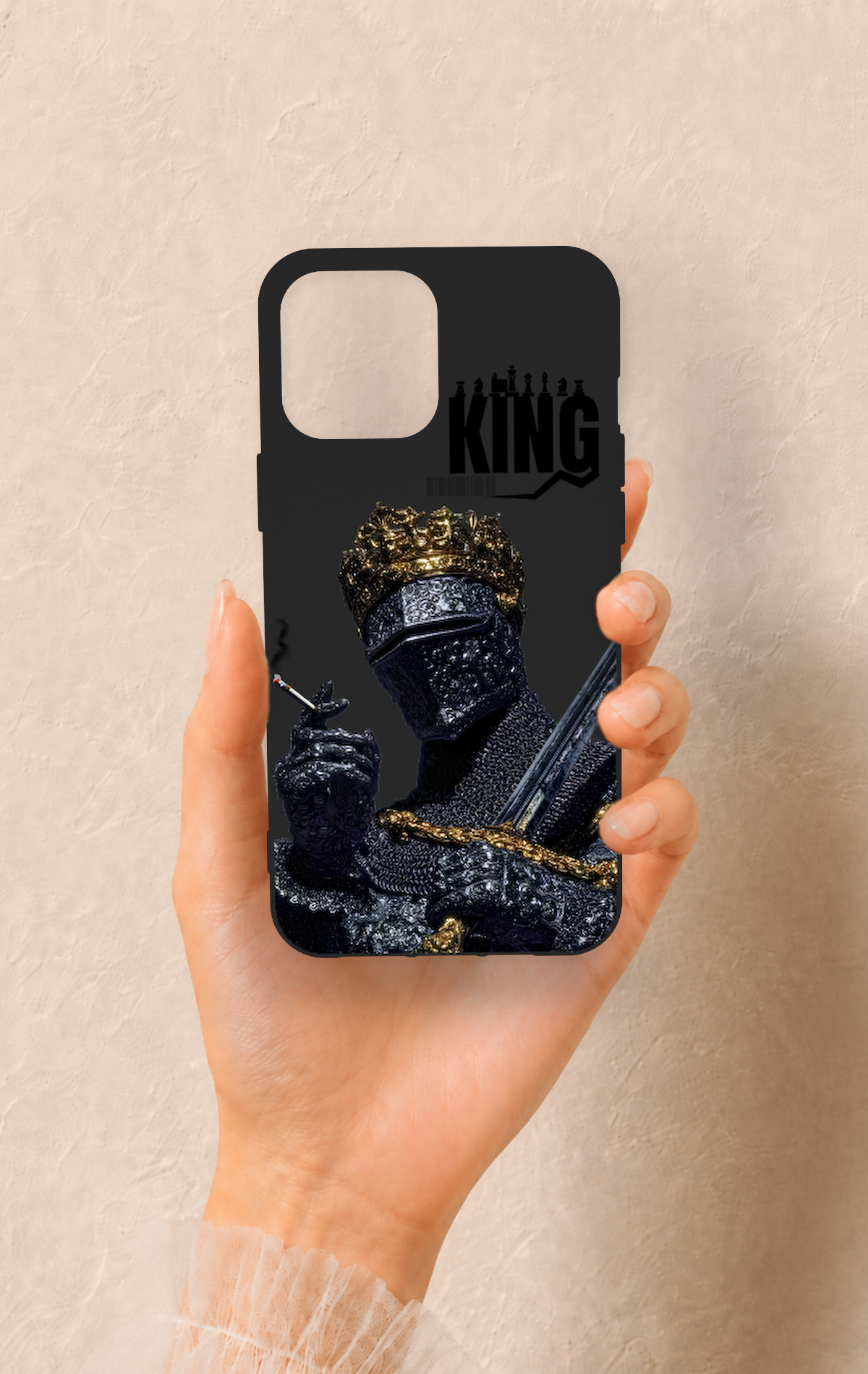 iPhone 12 Pro Max Uyumlu King Desenli Silikon Kılıf