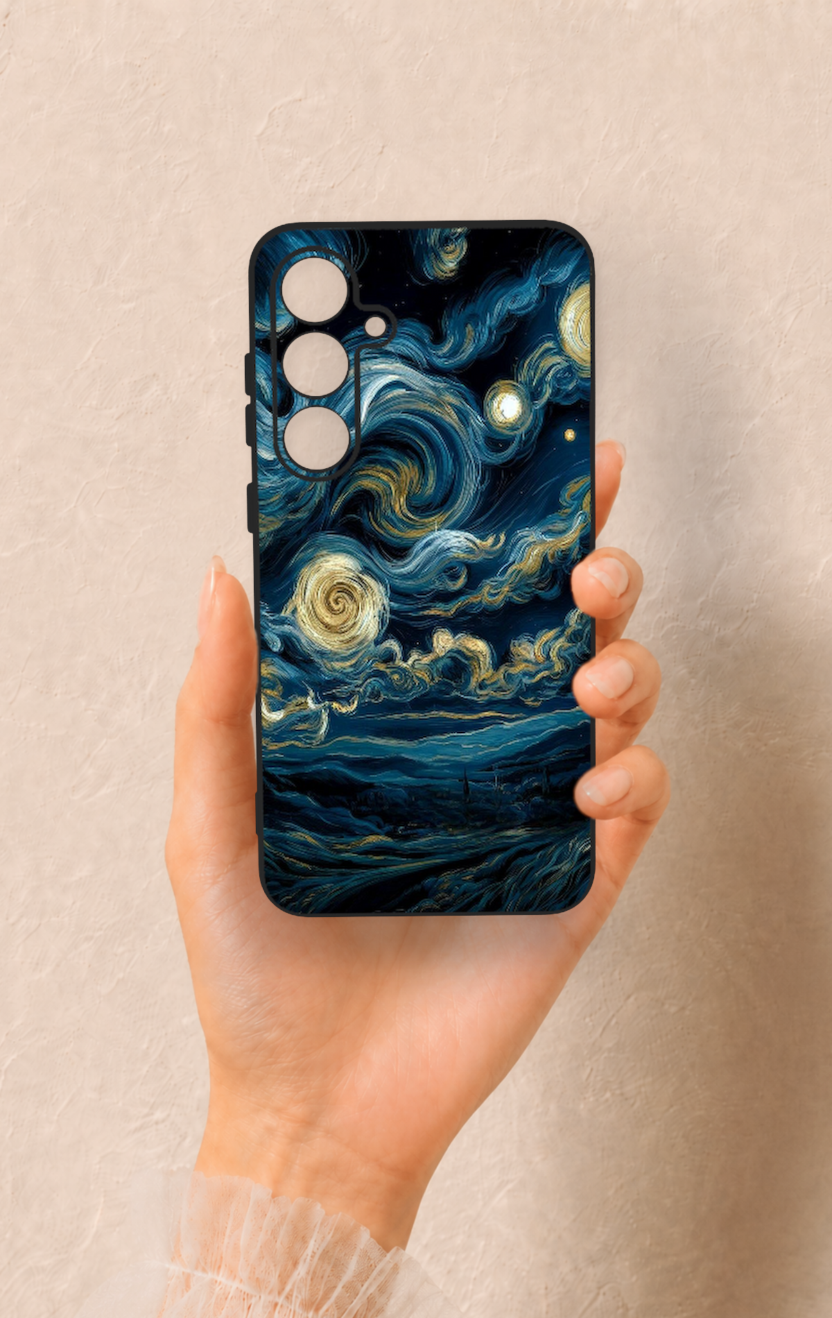 Samsung S24Fe Uyumlu Yıldızlı Gece Desenli Silikon Kılıf