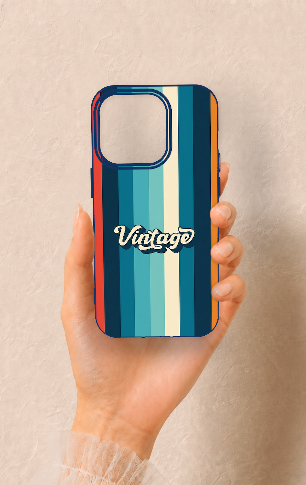 iPhone 14 Pro Uyumlu Vintage Desenli Silikon Kılıf