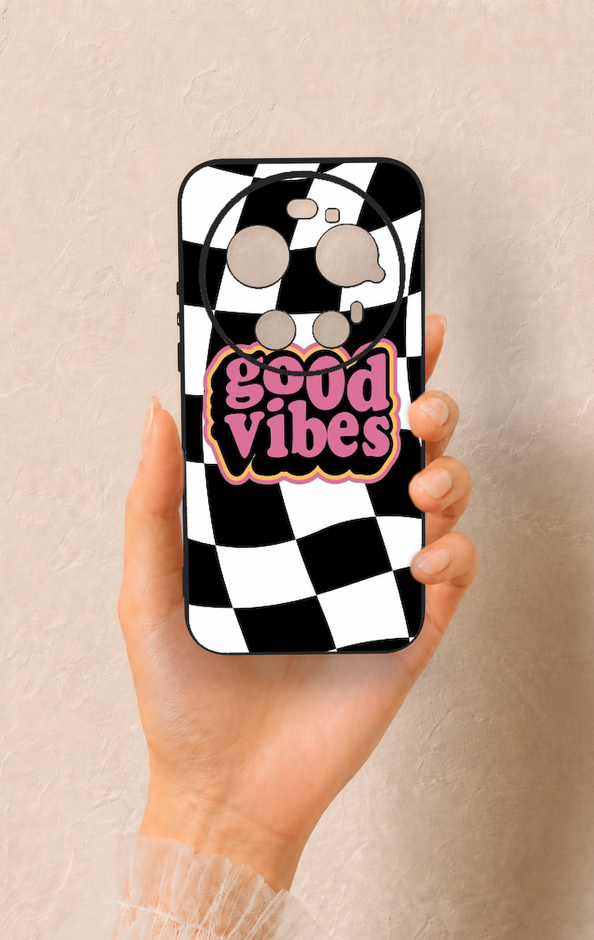 Xiaomi Mi 17 Ultra Uyumlu Black Good Vibes Desenli Silikon Kılıf