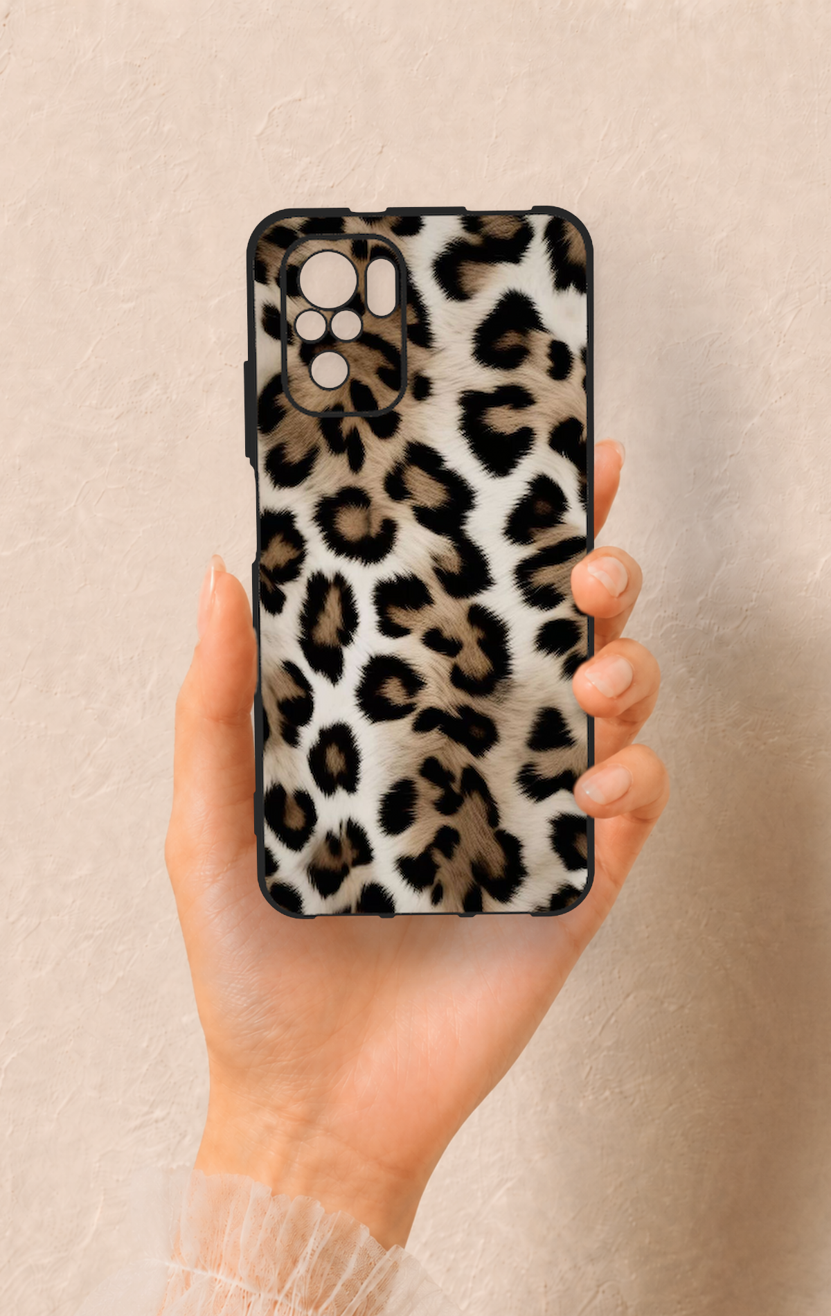 Redmi Note 10-10S Uyumlu Leopar Derisi Desenli Silikon Kılıf