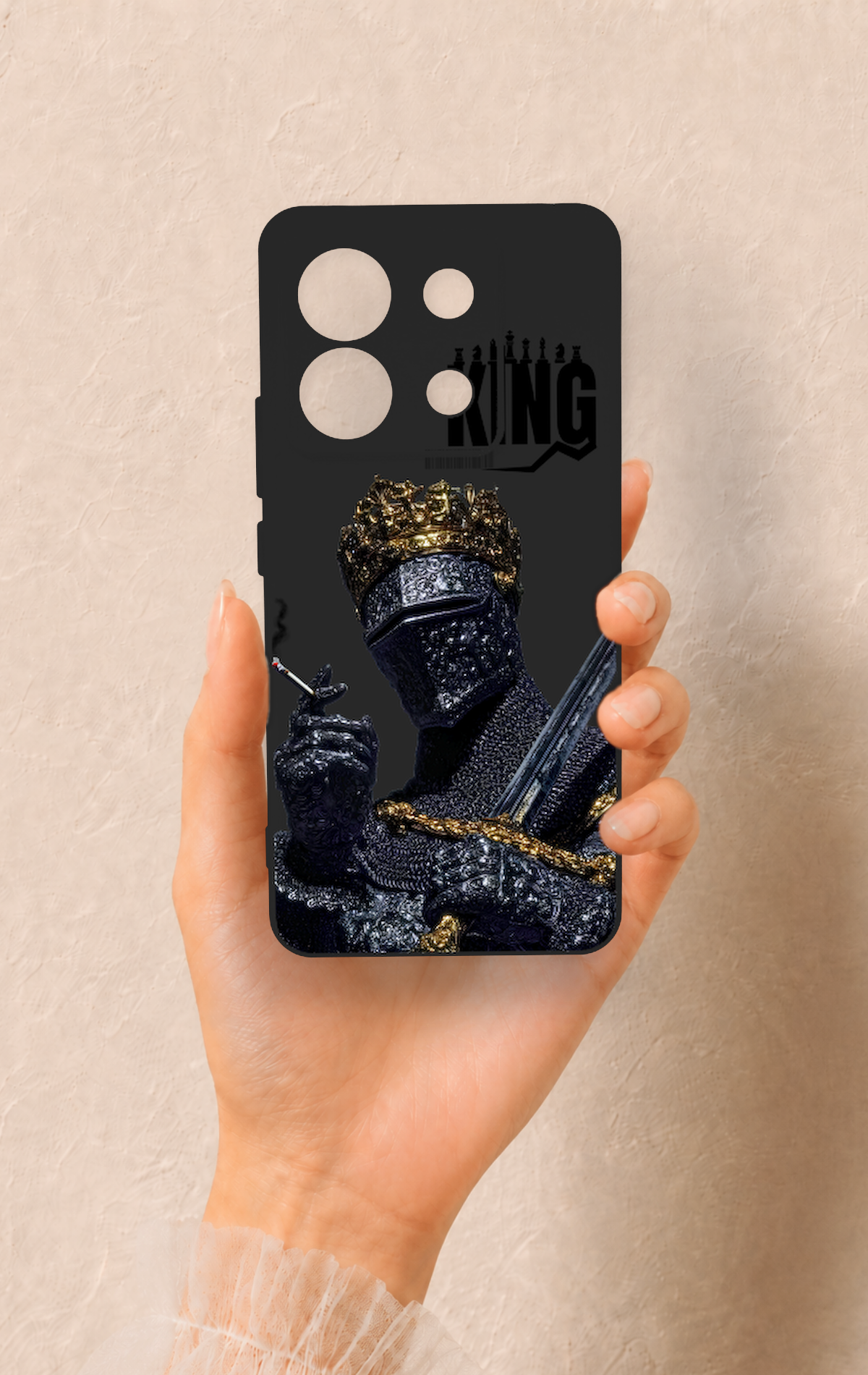 Redmi Note 13 Pro 5G Uyumlu King Desenli Silikon Kılıf