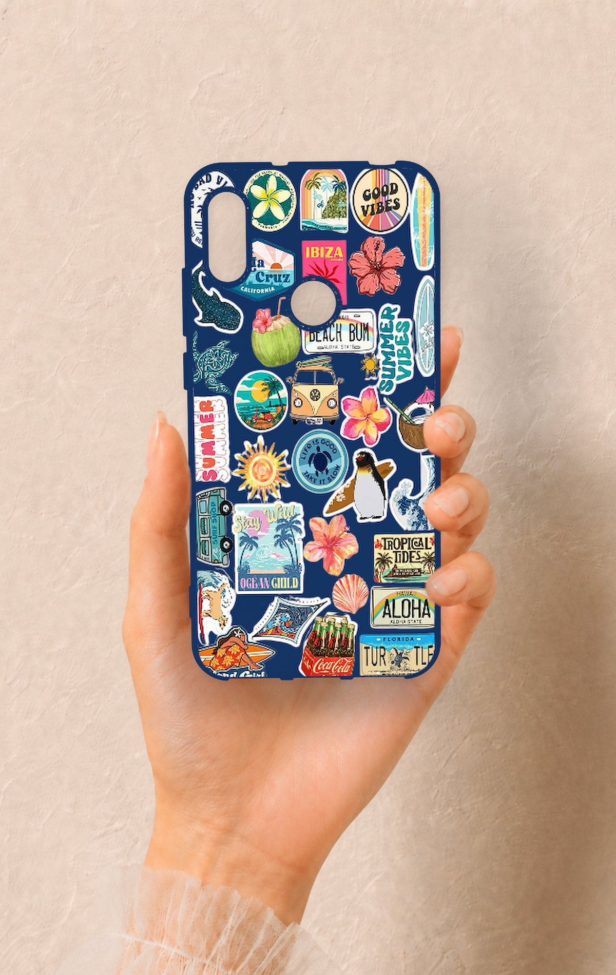 Huawei Y6 2019 Uyumlu Summer Vibes Desenli Silikon Kılıf