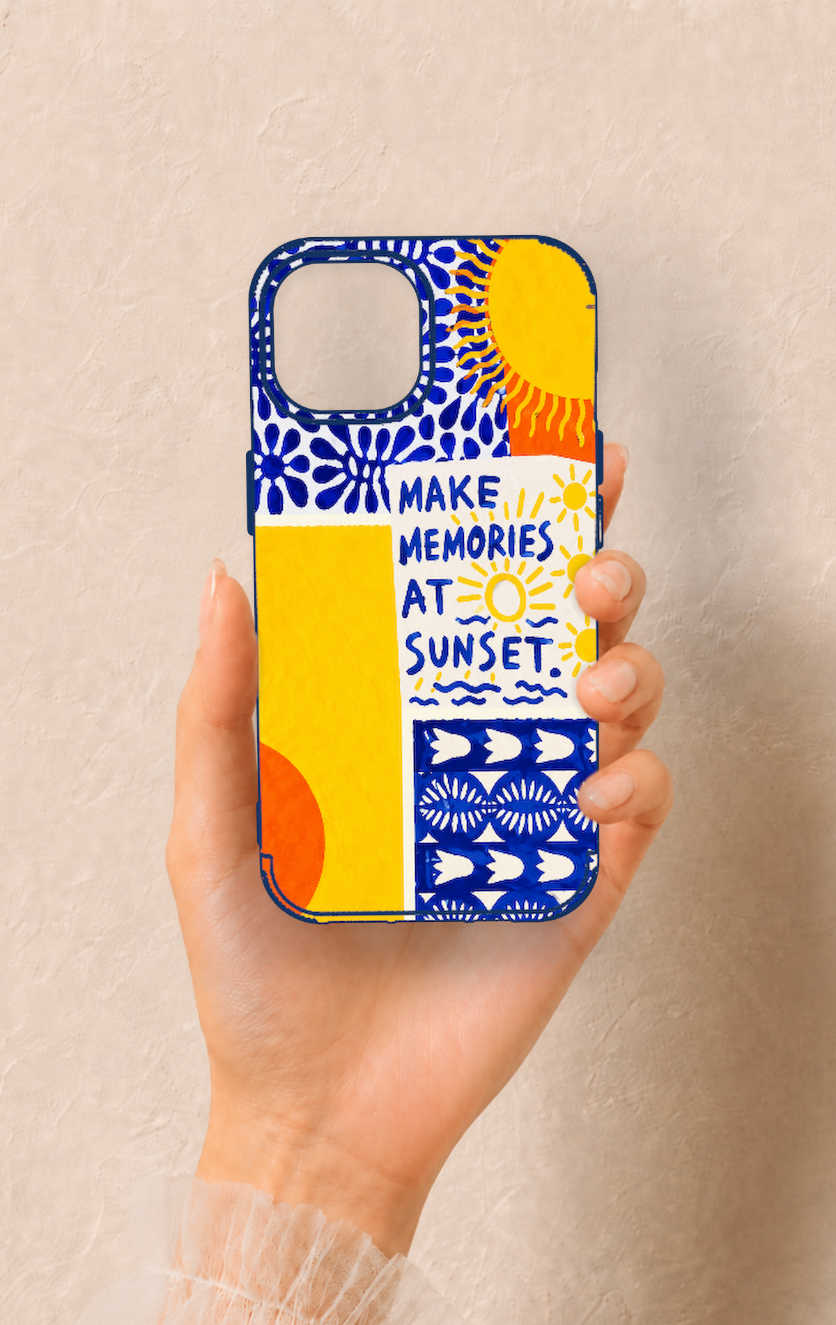 iPhone 15 Uyumlu Sunset Desenli Silikon Kılıf