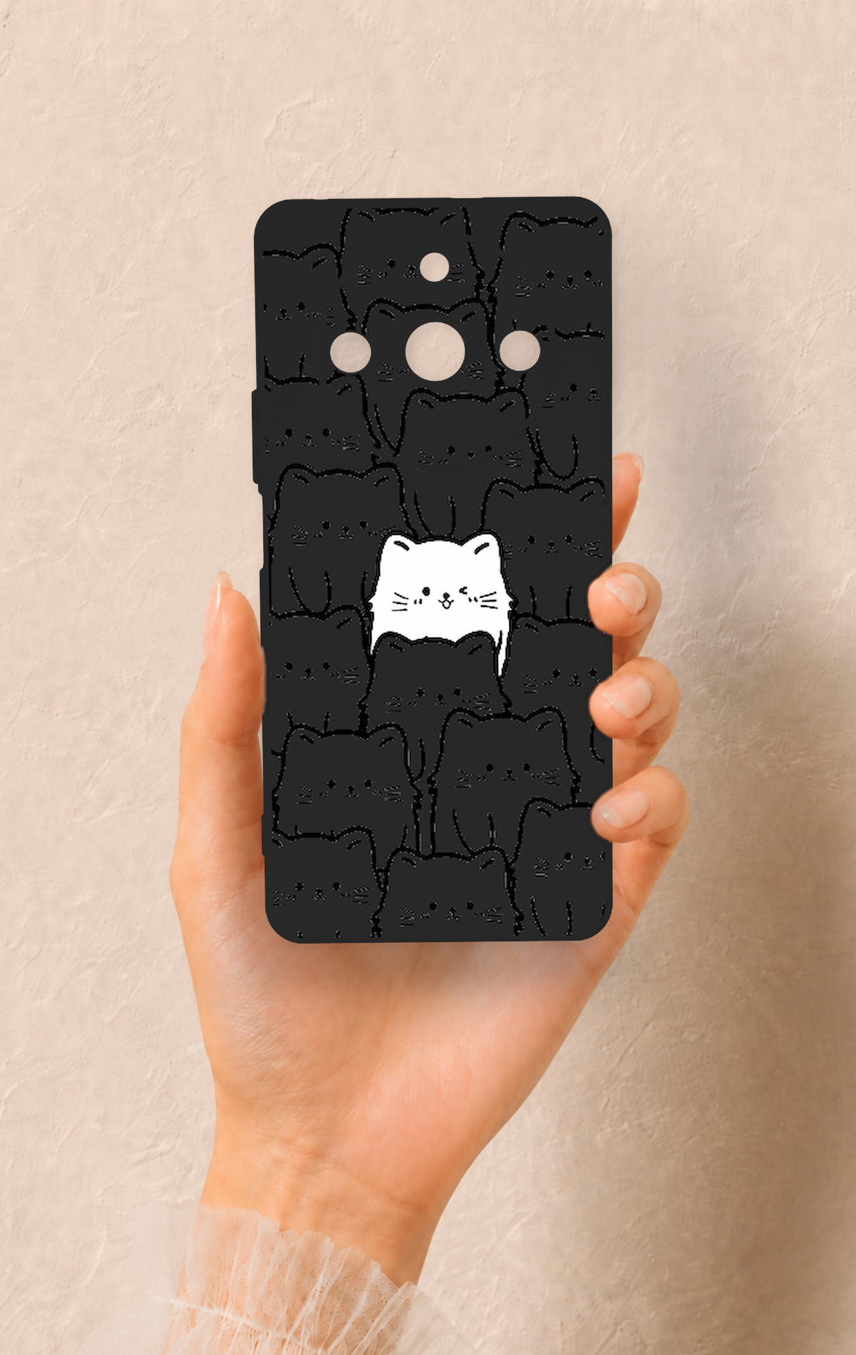 Realme 11 Pro Uyumlu Many Cats Desenli Silikon Kılıf
