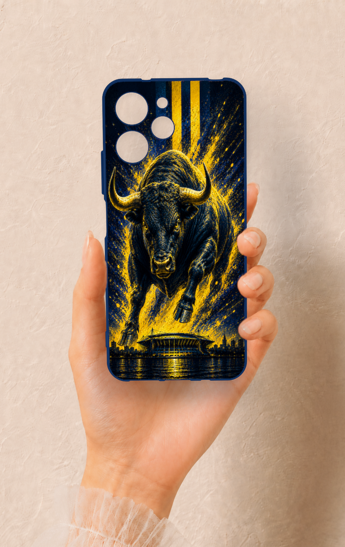 Redmi 12 Uyumlu Kadiköy Boğası Desenli Silikon Kılıf