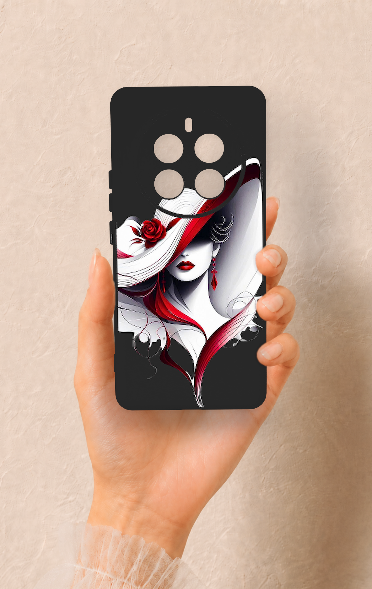 Realme 12 Pro Uyumlu Matmazel Desenli Silikon Kılıf