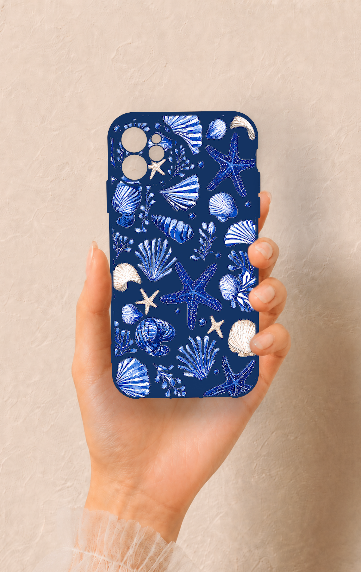iPhone 11 Uyumlu Deniz Kabuğu Desenli Silikon Kılıf