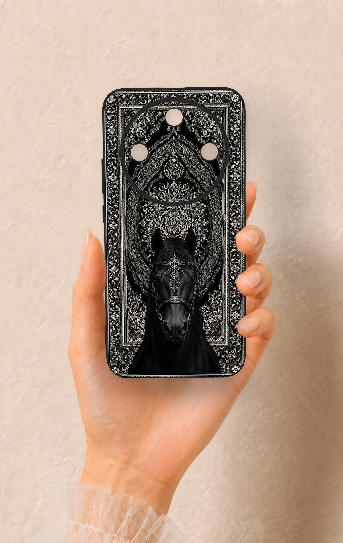 Honor Magic 8 Lite Uyumlu Etnik At Figürü Desenli Silikon Kılıf