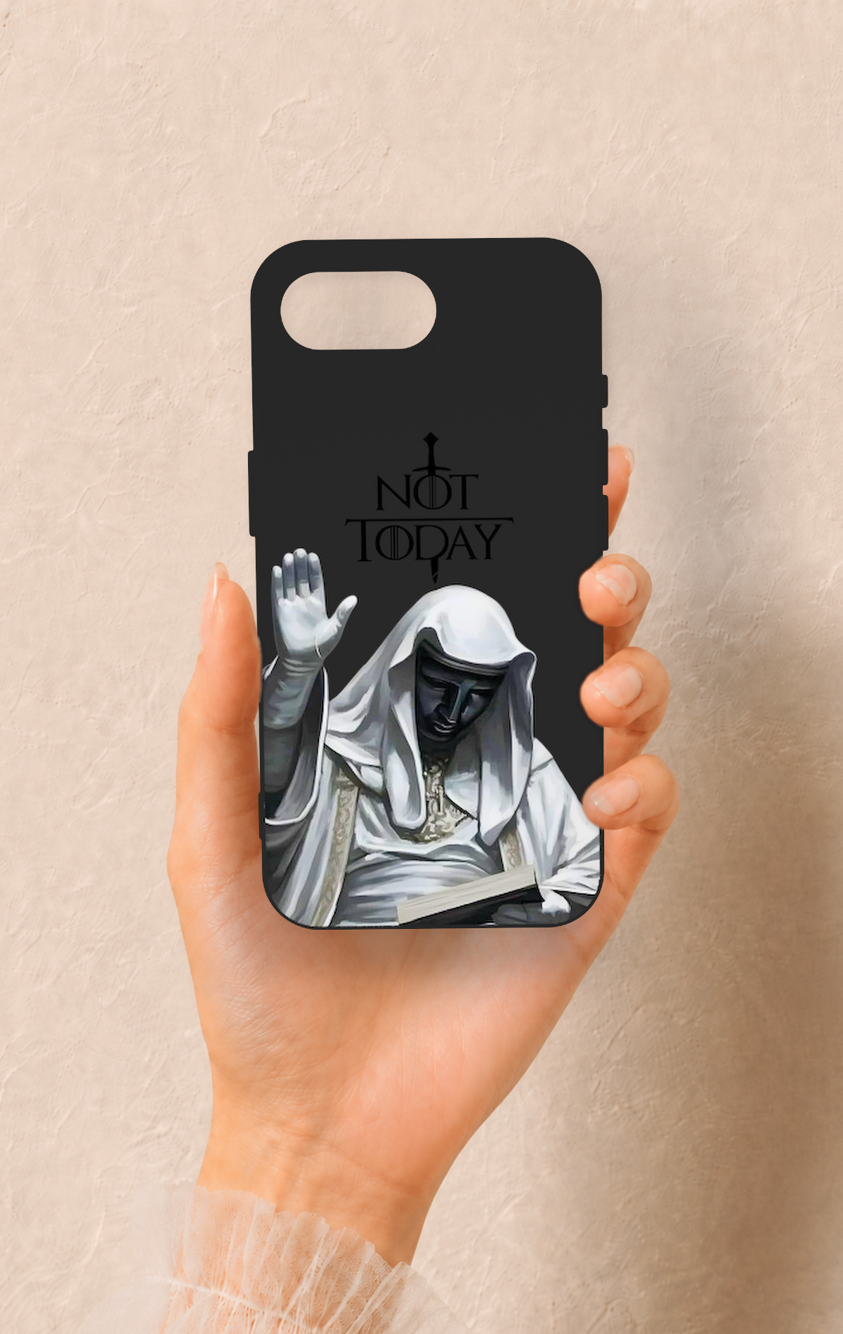 iPhone 16E Uyumlu Not Today Desenli Silikon Kılıf