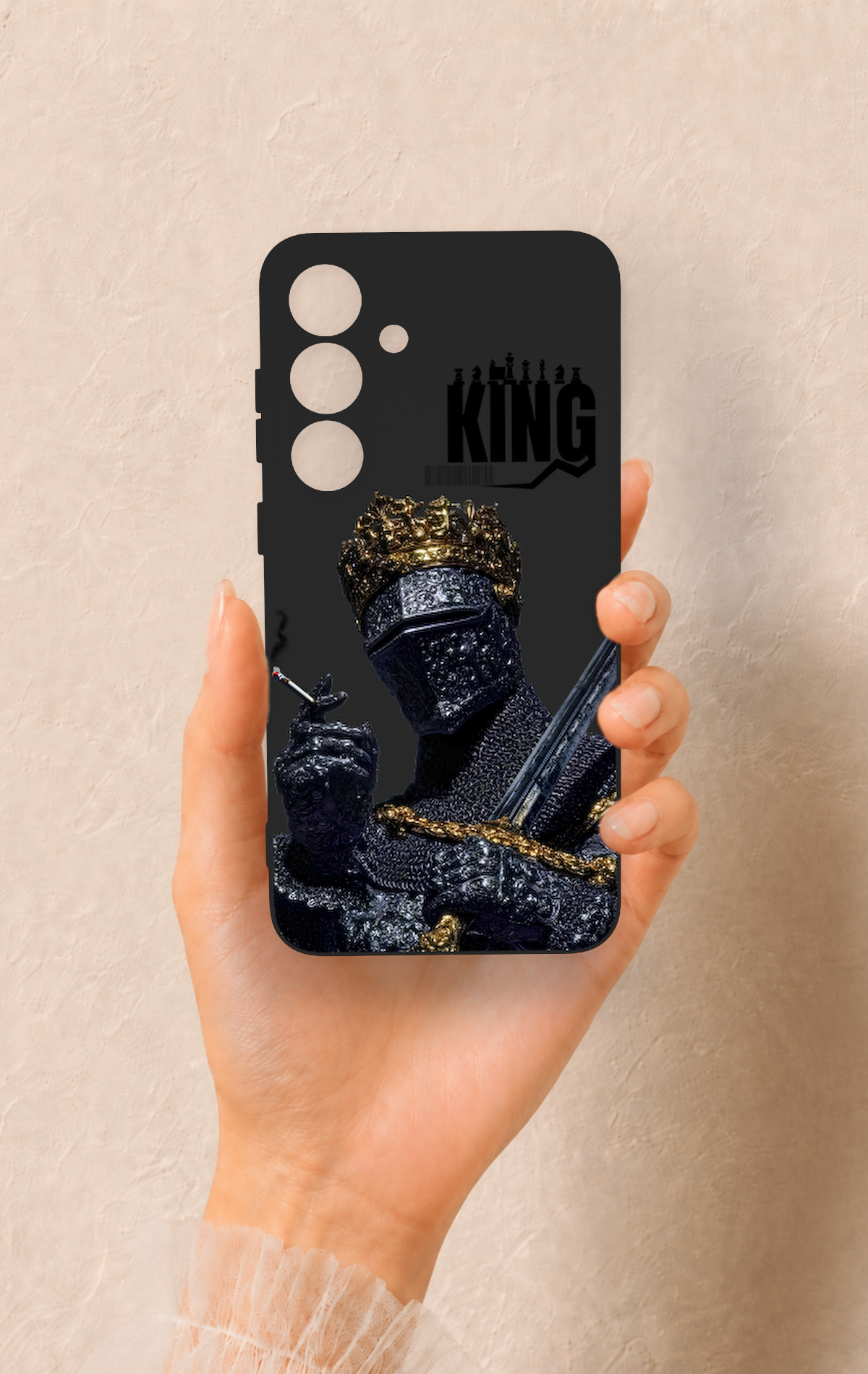 Samsung S25 Plus Uyumlu King Desenli Silikon Kılıf