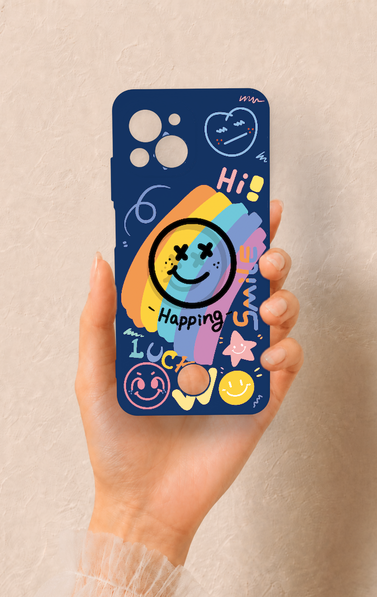Reeder S23 Pro Max Uyumlu Happing Smile Desenli Silikon Kılıf