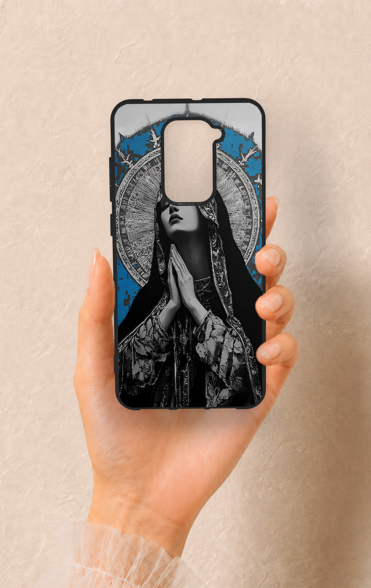 Redmi Note 9 Uyumlu Rahibe Desenli Silikon Kılıf