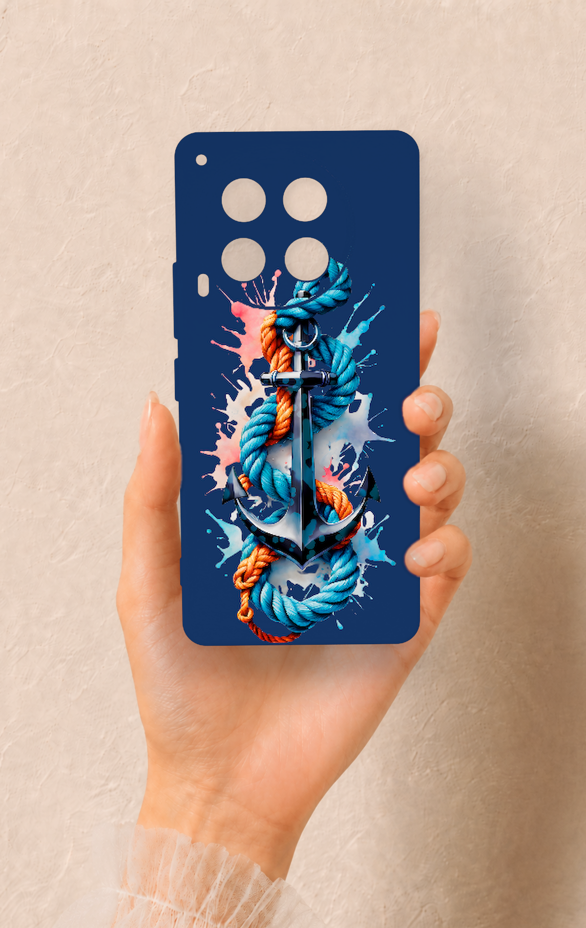 Tecno Camon 30 Uyumlu Anchor Desenli Silikon Kılıf