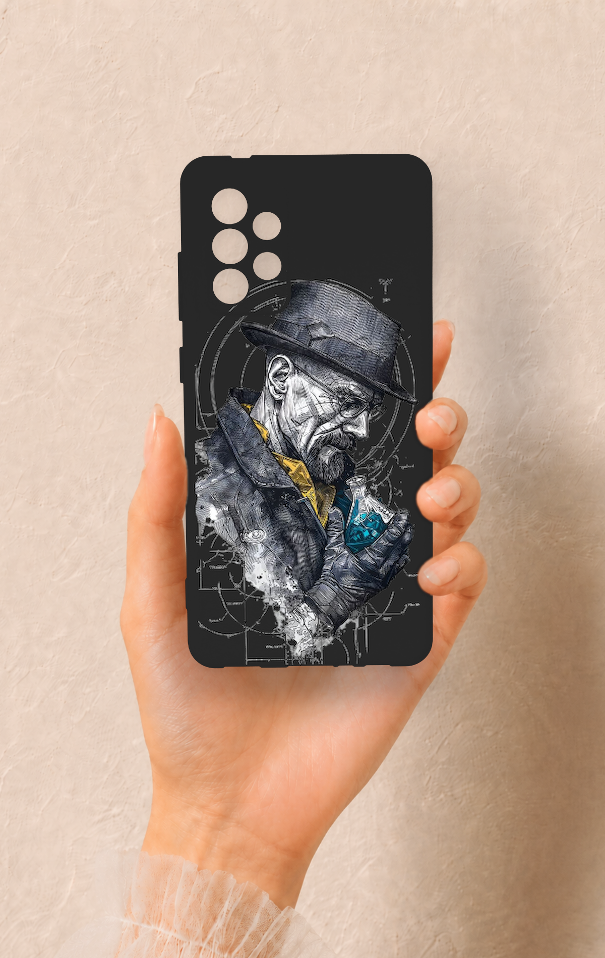 Samsung-A72 Uyumlu Walter White Desenli Silikon Kılıf