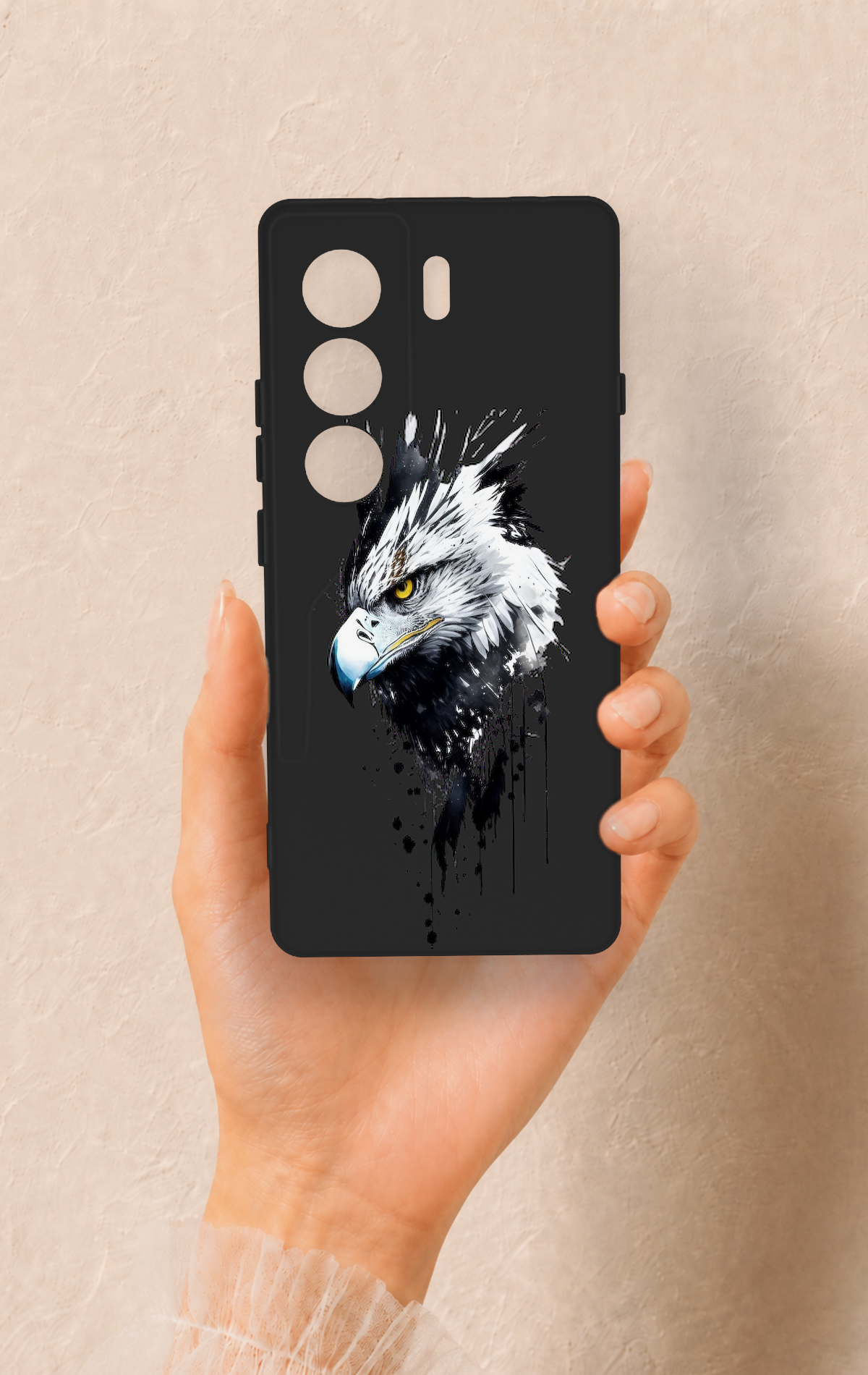 Tecno Camon 40 4G Uyumlu Bald Eagle Desenli Silikon Kılıf