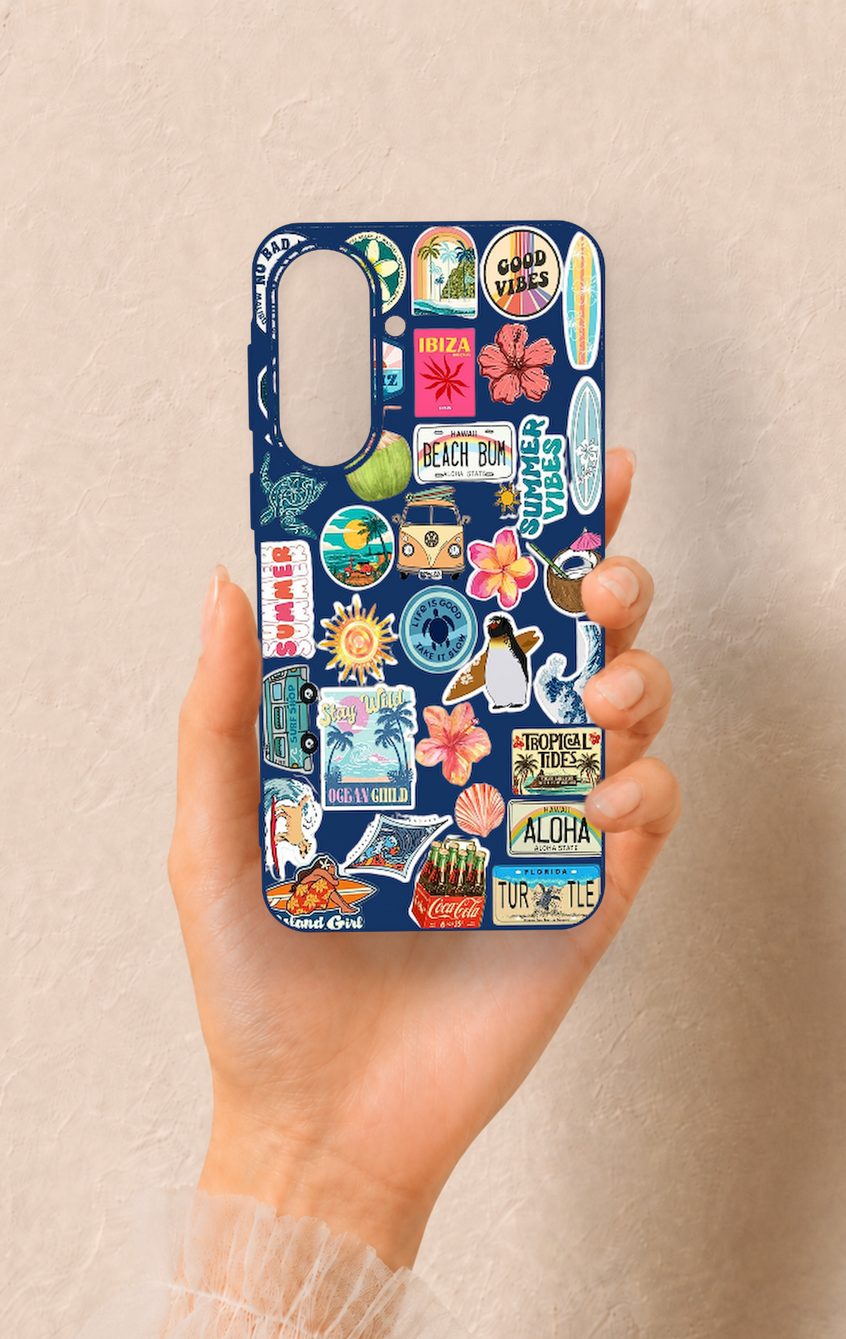 Samsung A57 Uyumlu Summer Vibes Desenli Silikon Kılıf