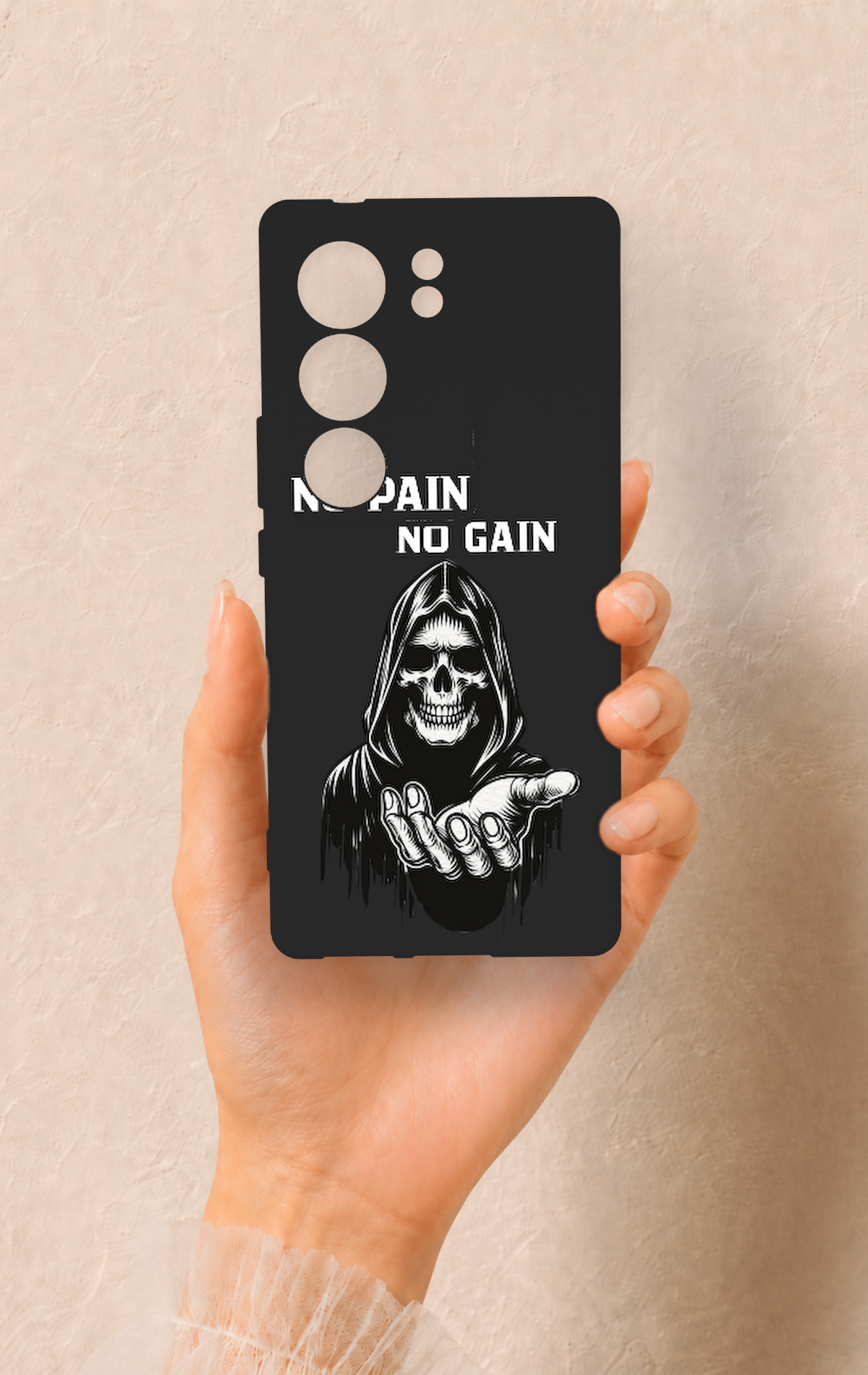 Vivo V29 Uyumlu No Pain No Gain Desenli Silikon Kılıf
