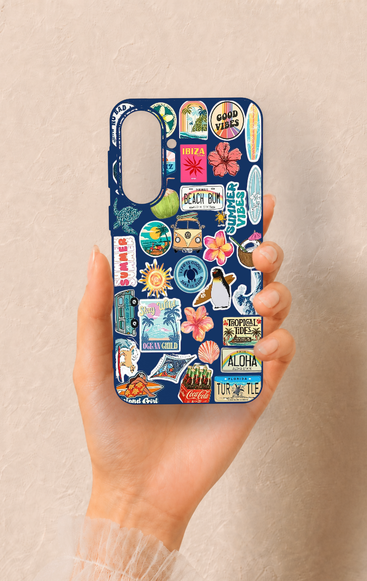 Samsung A37 Uyumlu Summer Vibes Desenli Silikon Kılıf
