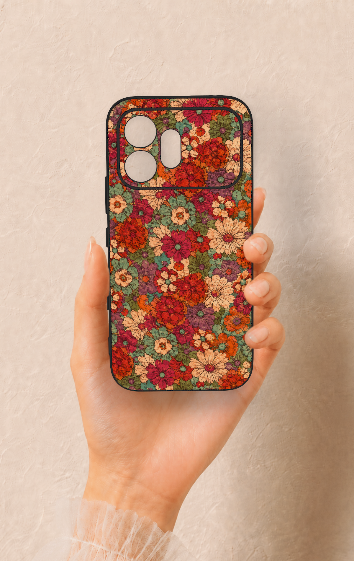 Honor 600 Uyumlu Pastel Çiçek Bahçesi Desenli Silikon Kılıf