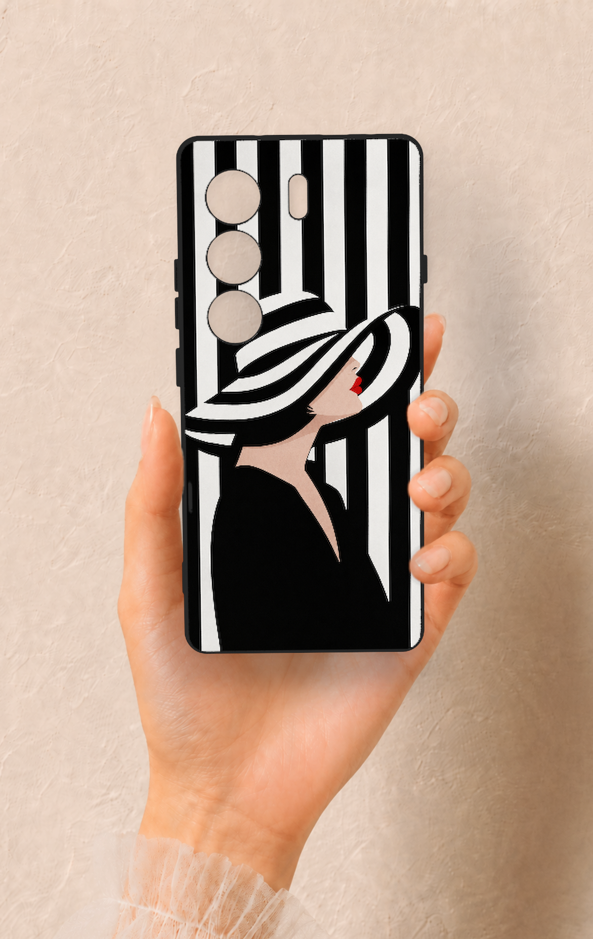 Tecno Camon 40 4G Uyumlu Madam Marica Desenli Silikon Kılıf