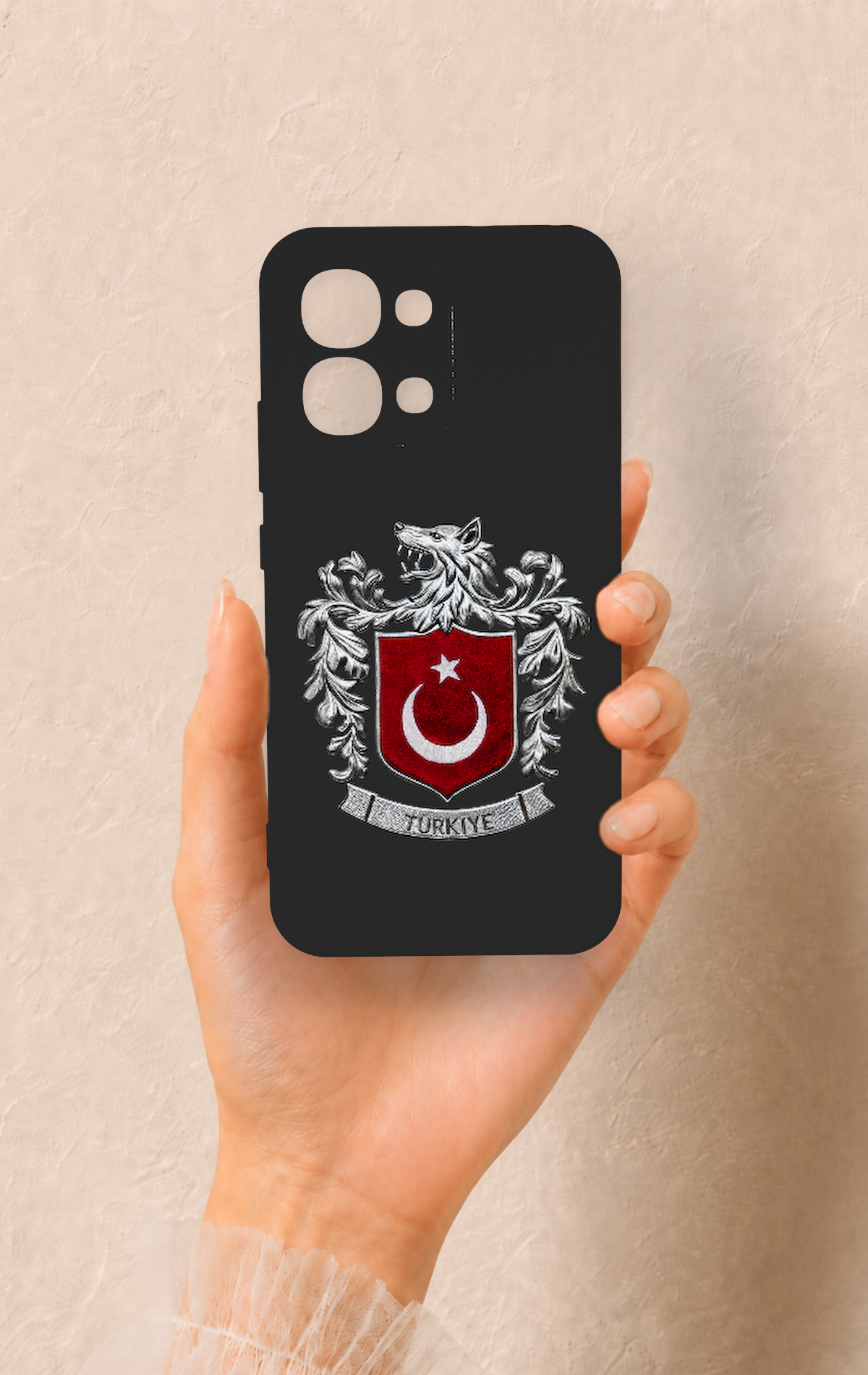 Oppo A6 Pro Uyumlu Türk Arma Desenli Silikon Kılıf