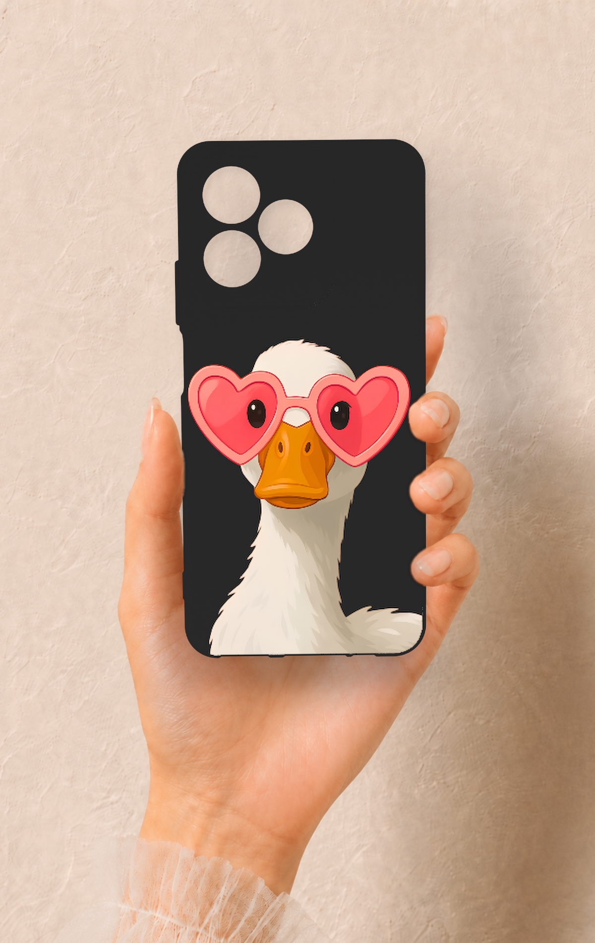Realme C53 Uyumlu Aşık Ördek Desenli Silikon Kılıf