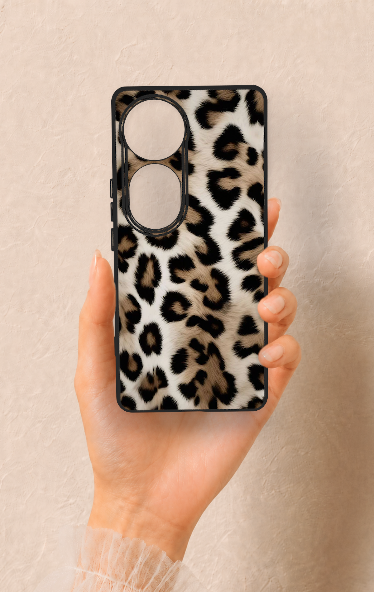 Vivo V40 Uyumlu Leopar Derisi Desenli Silikon Kılıf