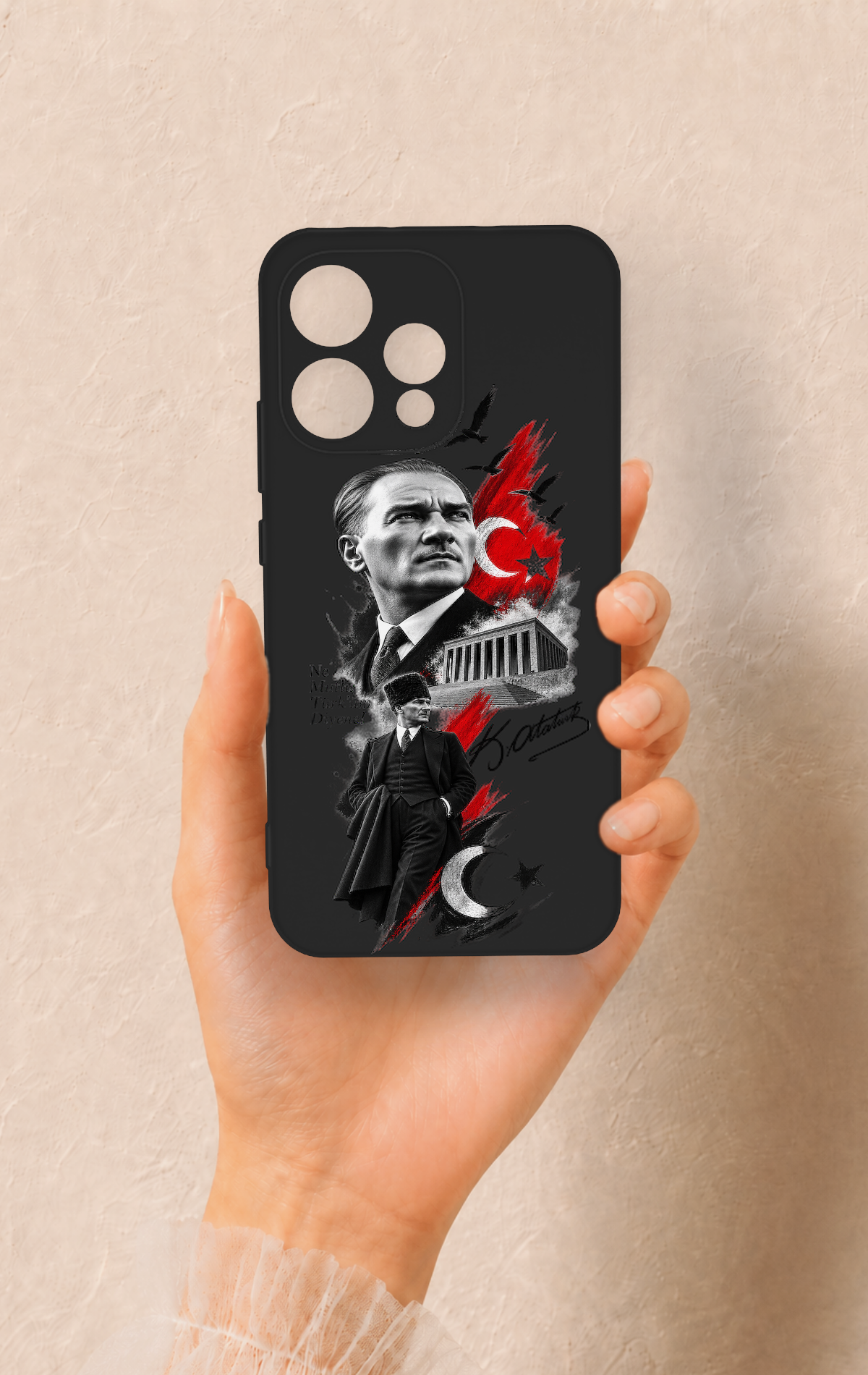 Oppo Reno 15 5G Uyumlu Atatürk Anıtkabir Desenli Silikon Kılıf