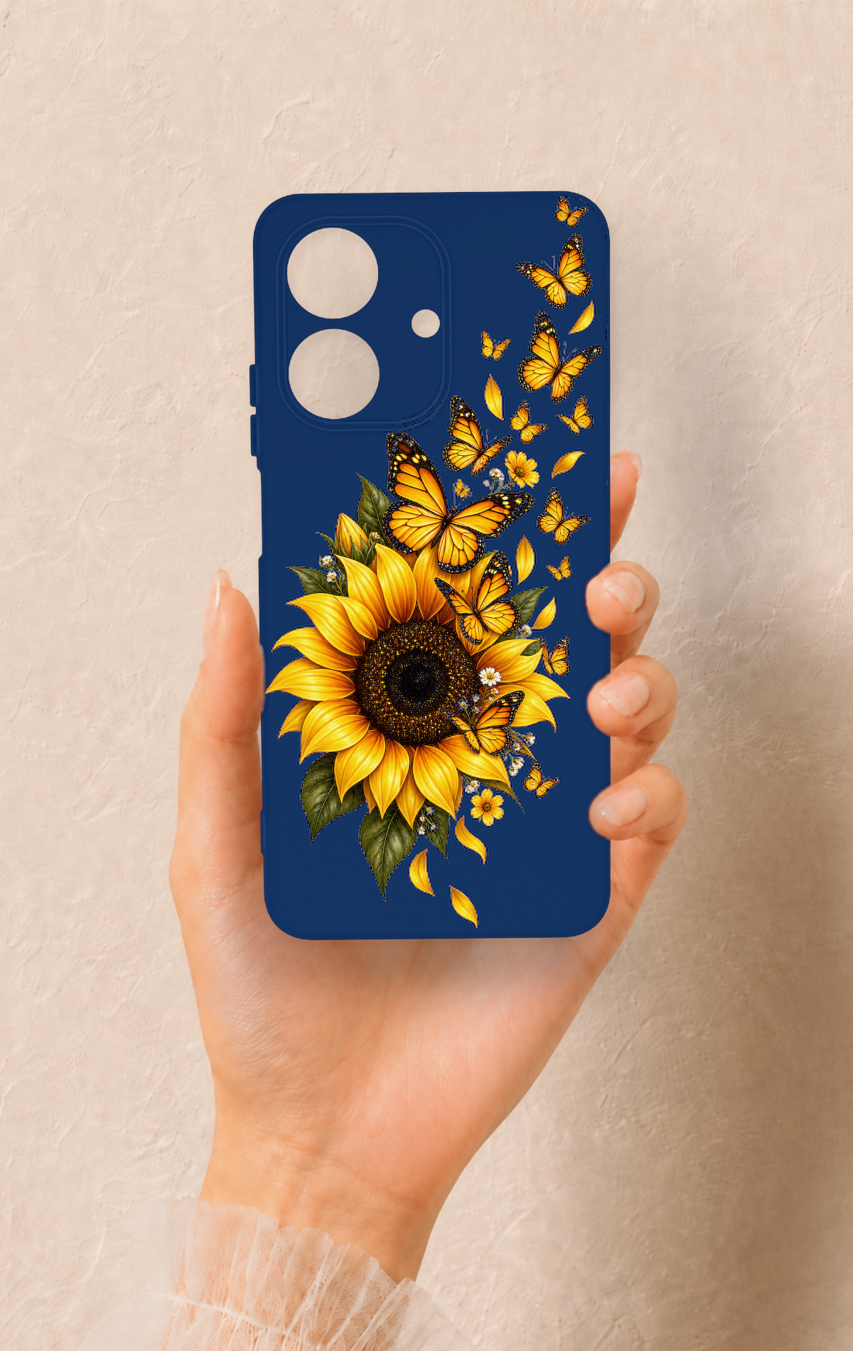 Realme Note 60 Uyumlu Ayçiçeği Desenli Silikon Kılıf