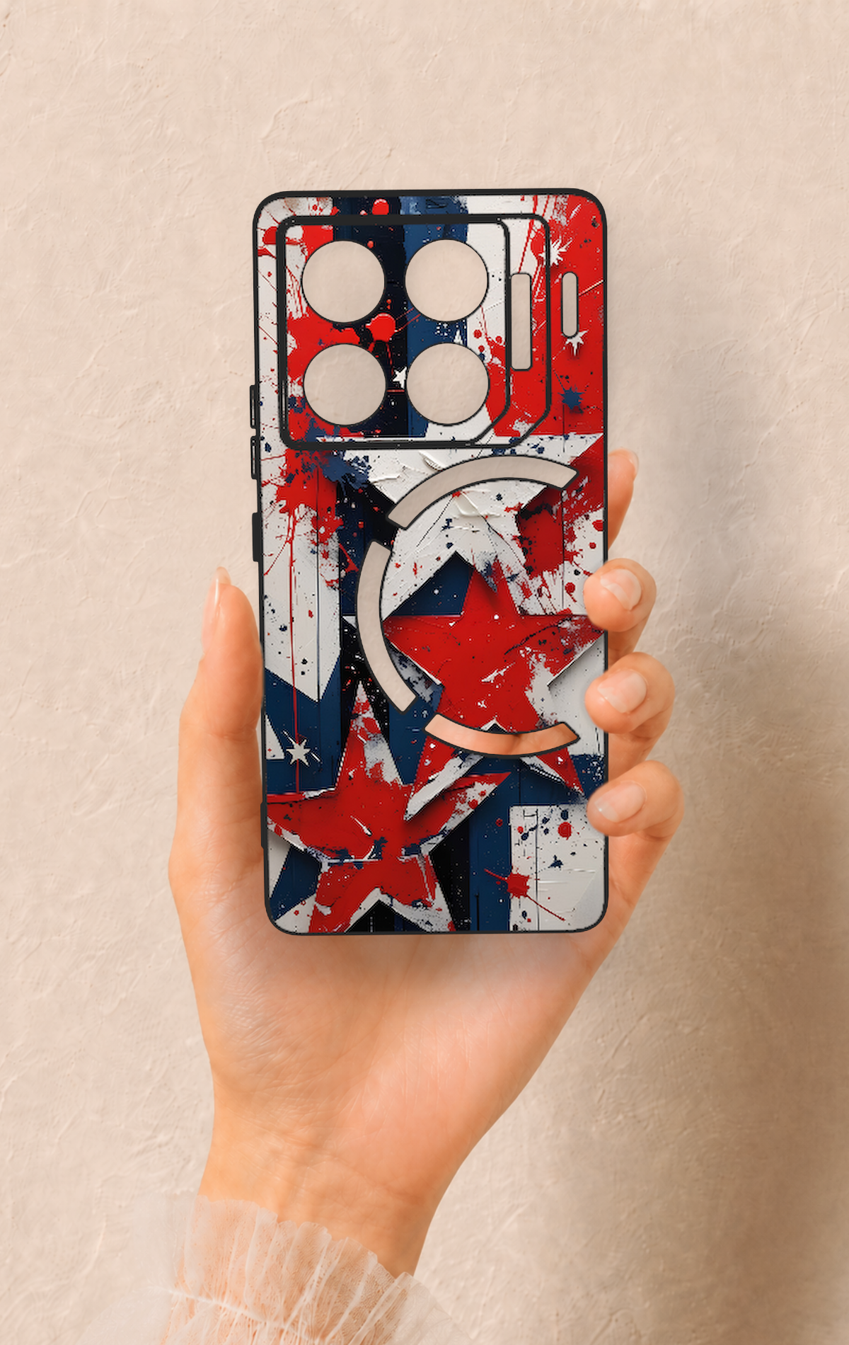 İnfinix Gt 20 Pro Uyumlu Star Flag Desenli Silikon Kılıf