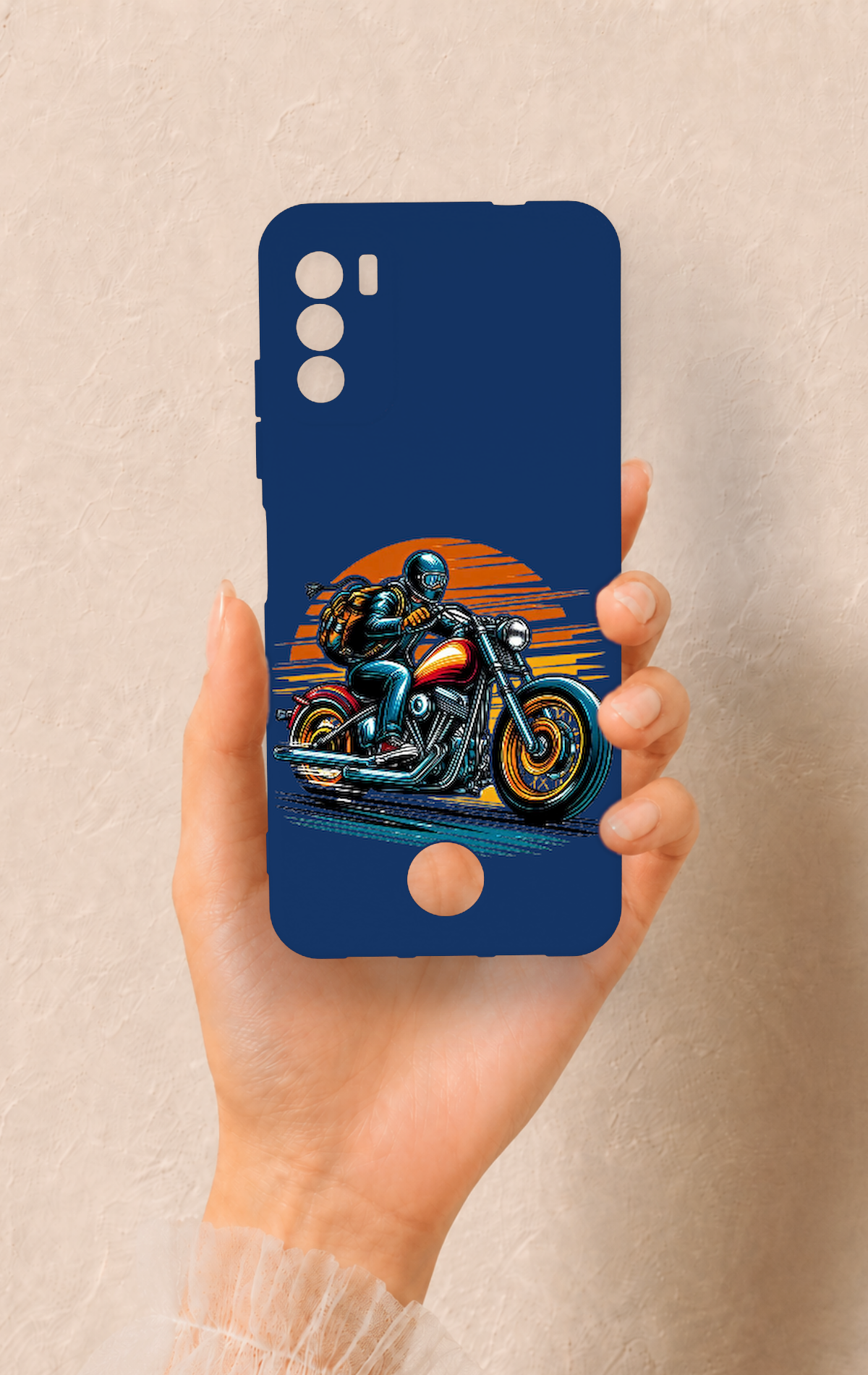 Reeder S19 Max Pro S Uyumlu Moto Rider Desenli Silikon Kılıf