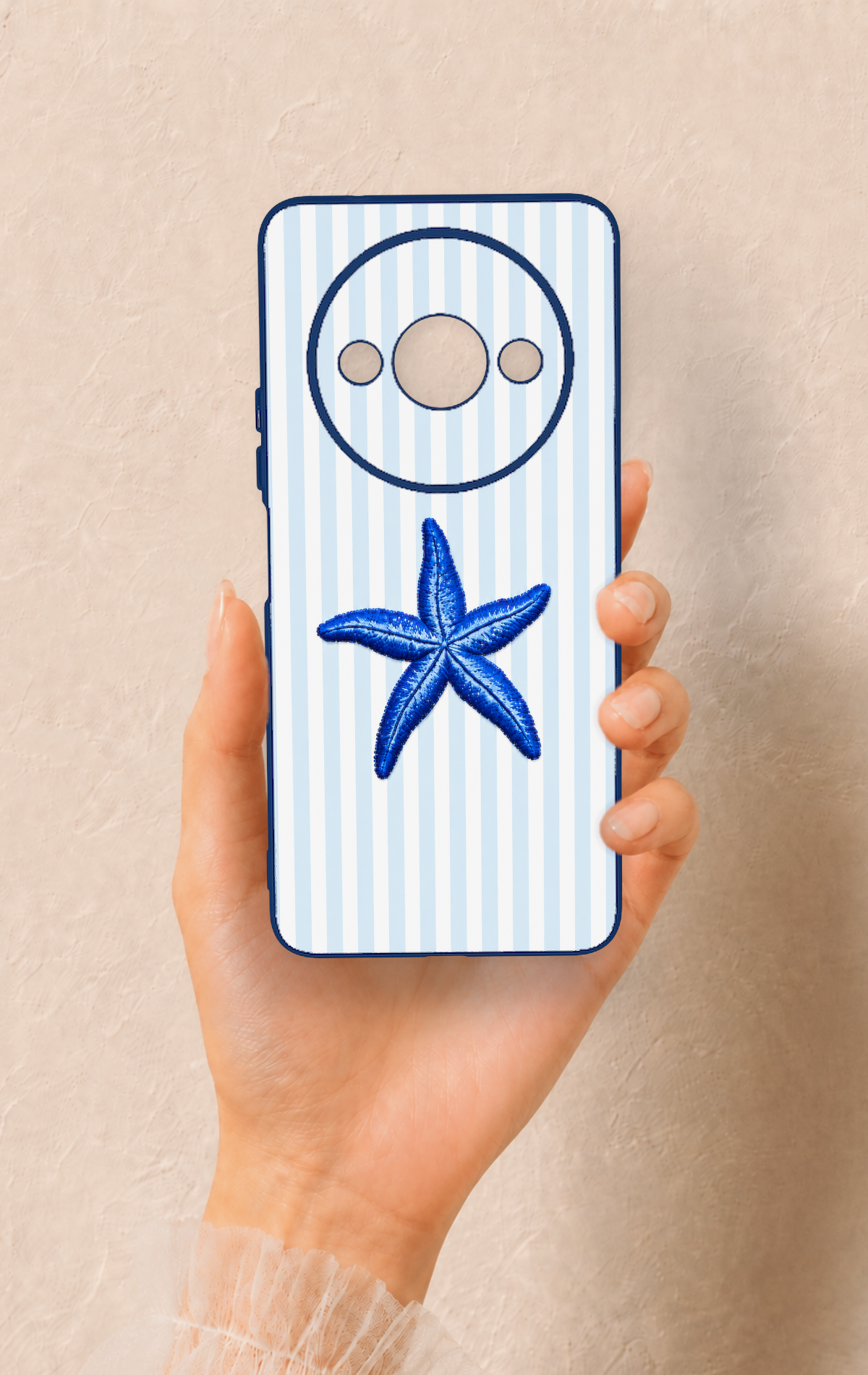 Redmi A3 Uyumlu Mavi Deniz Yıldızı Desenli Silikon Kılıf