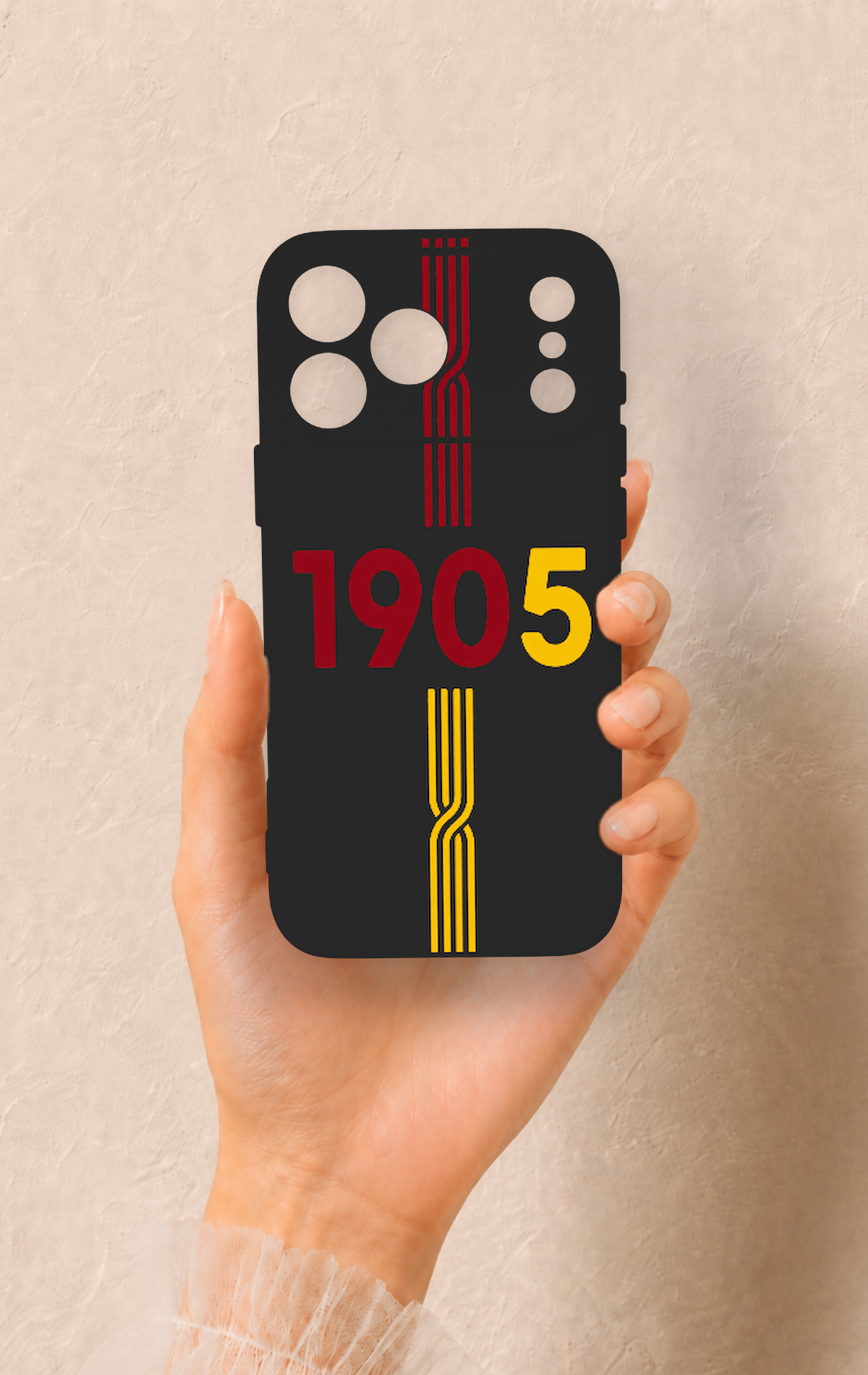 iPhone 17 Pro Max Uyumlu 1905 Kemer Desenli Silikon Kılıf